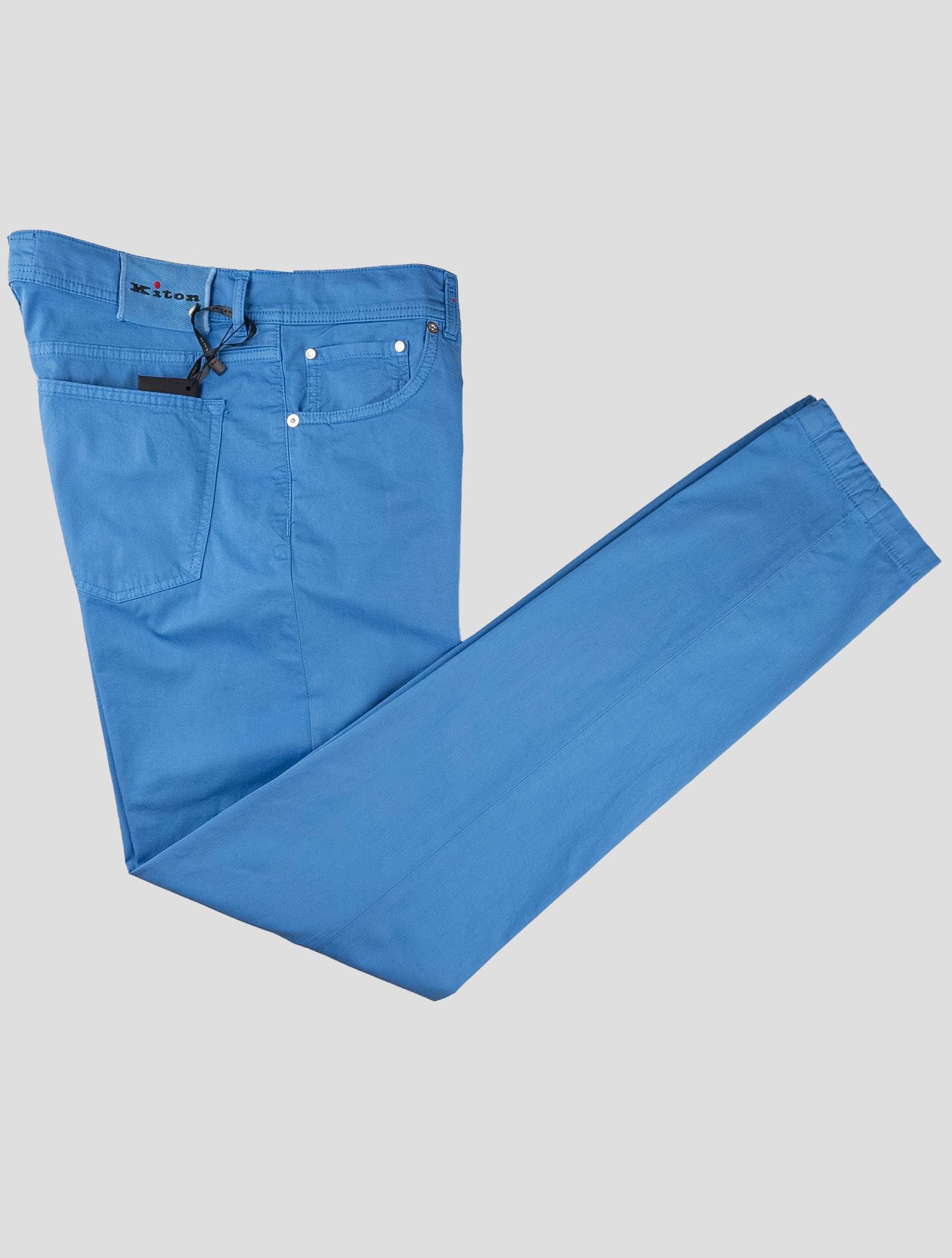 Голубые хлопковые джинсы Kiton Ea