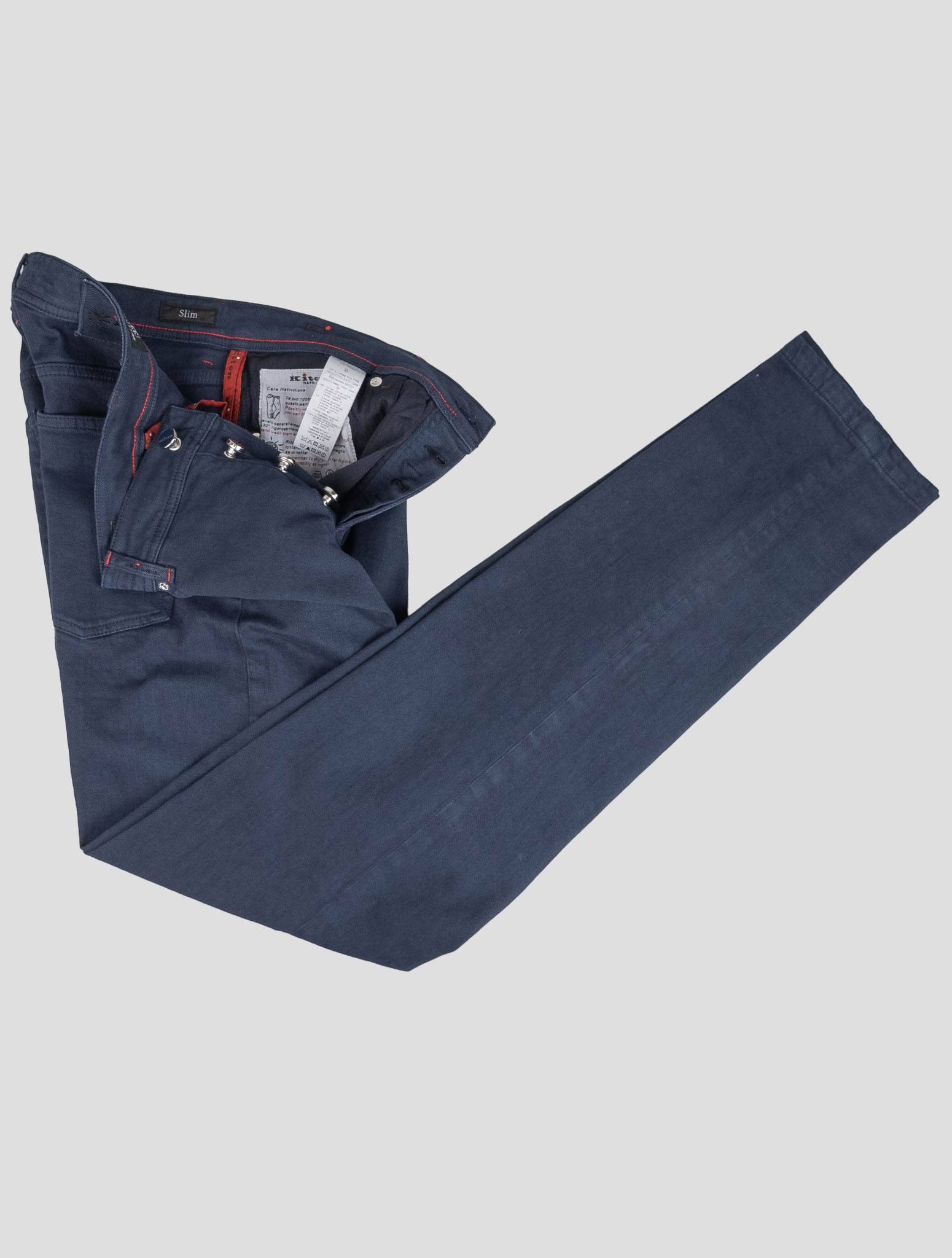Синие хлопковые джинсы Kiton Ea
