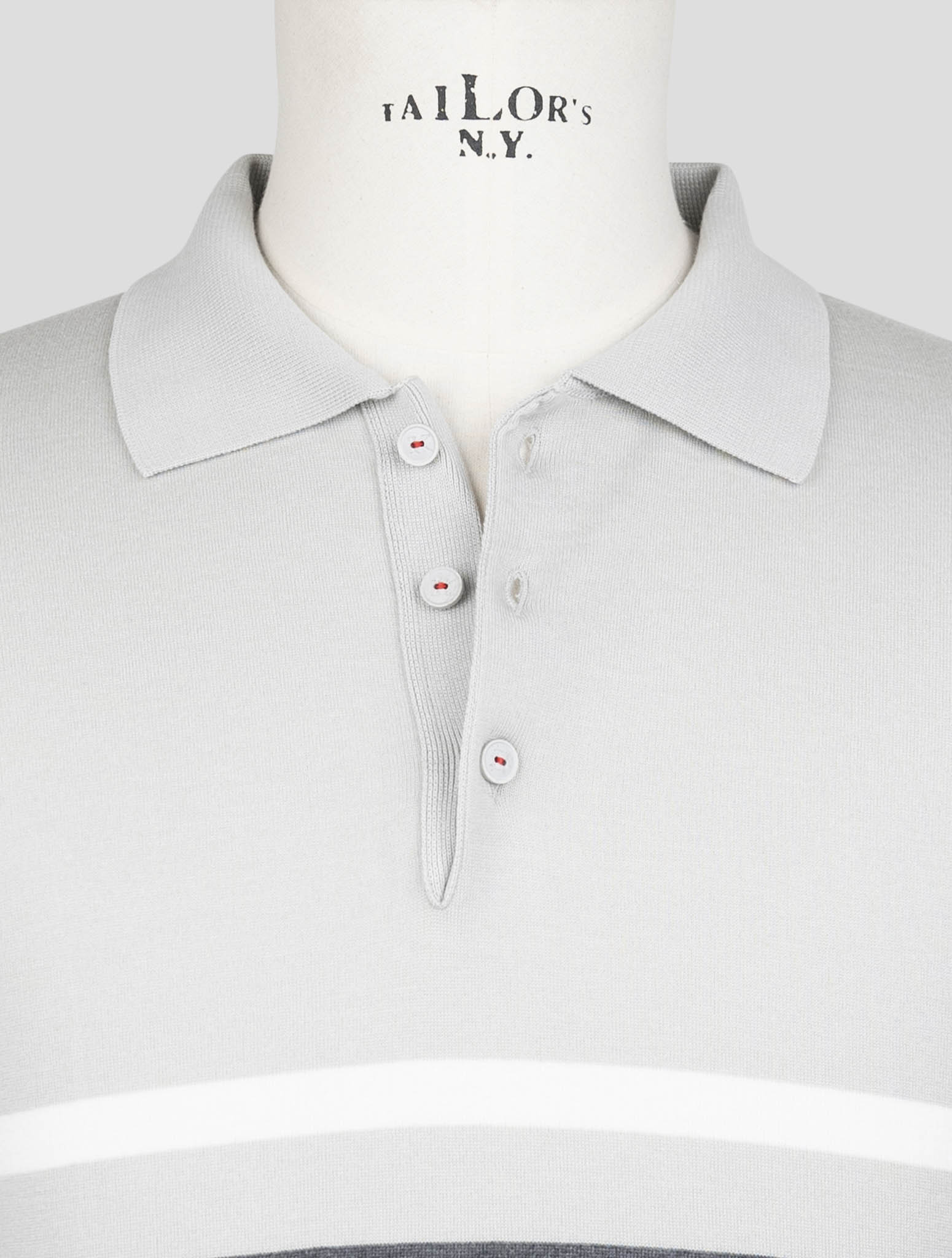 Серая хлопковая рубашка-поло Kiton Premium — роскошь итальянского производства