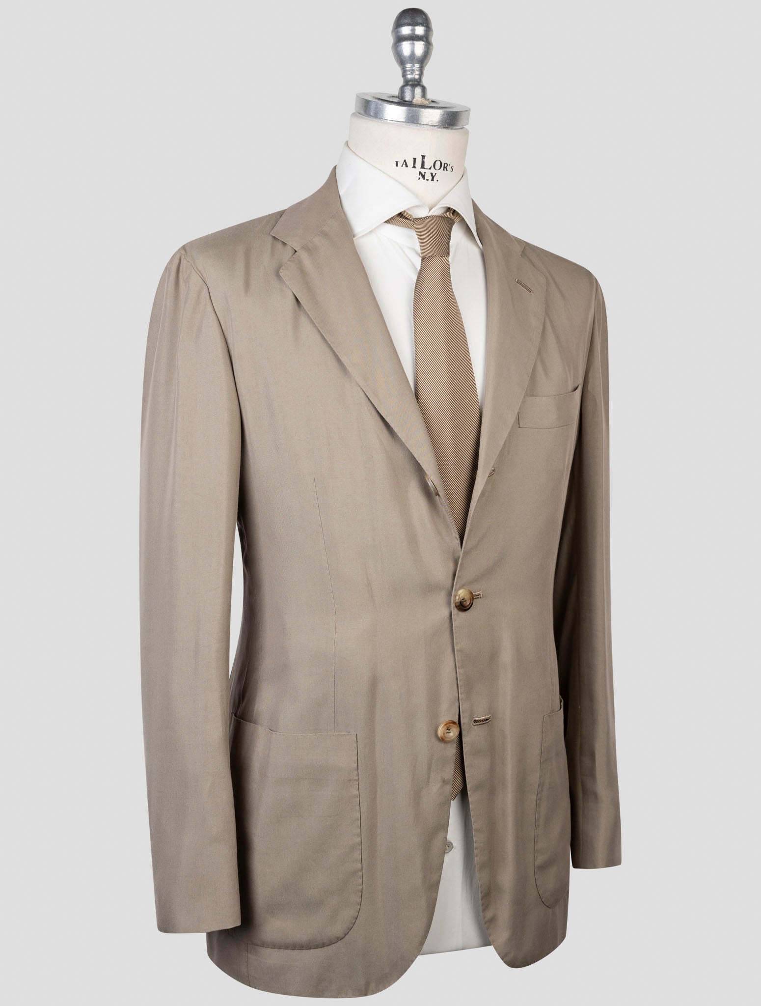 Костюм Kiton Taupe Lyocell из вискозы и шелка