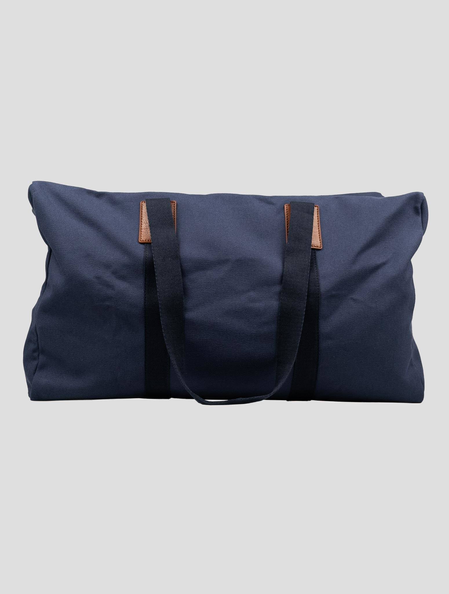 Синяя хлопковая дорожная сумка Kiton