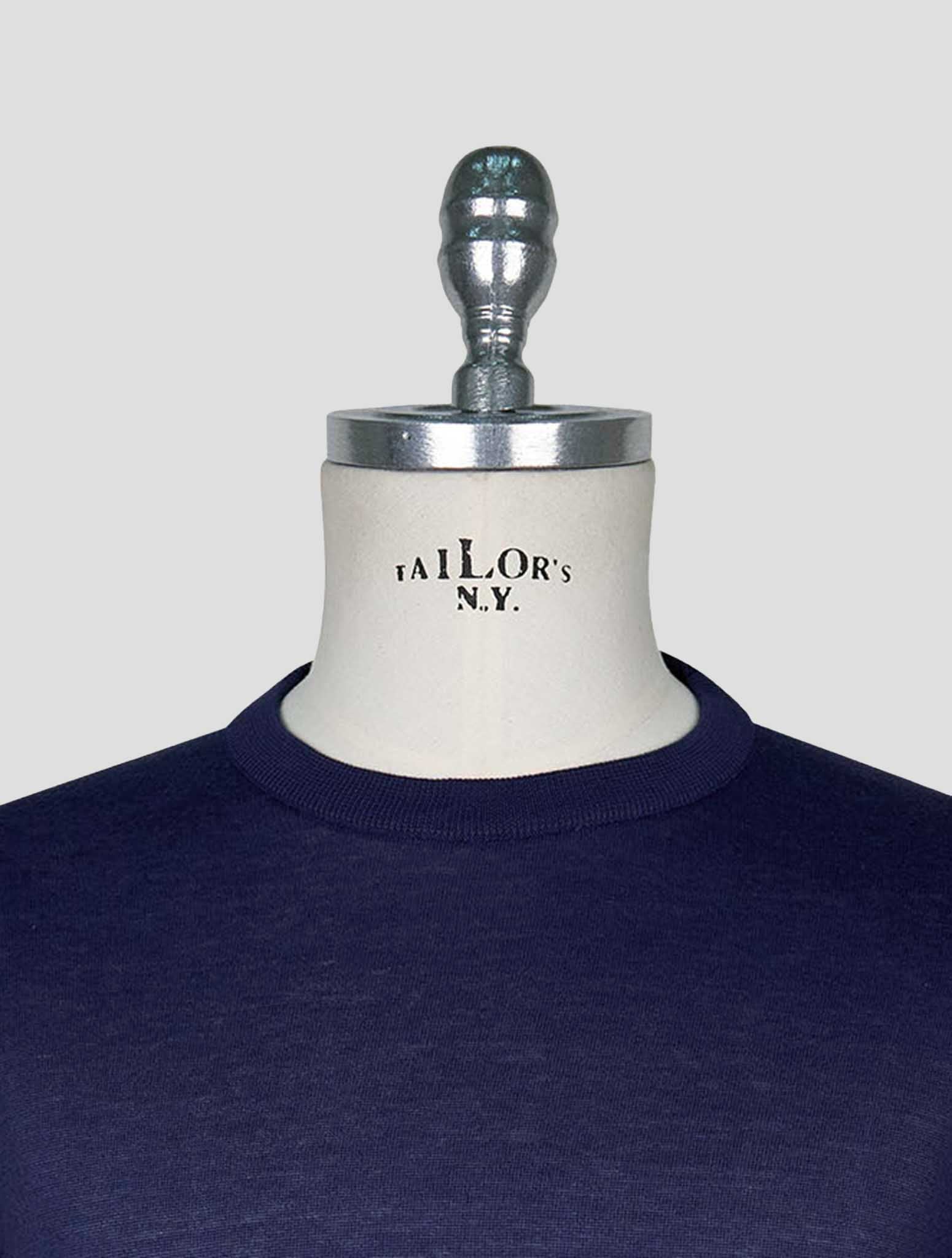 Kiton Dark Blue  Cotton T-shirt