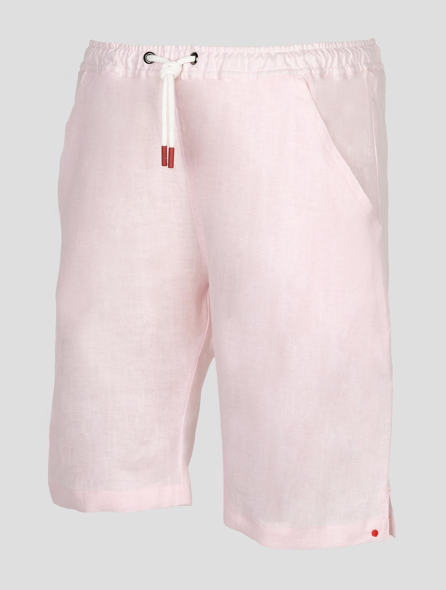 Розовые льняные короткие брюки Kiton