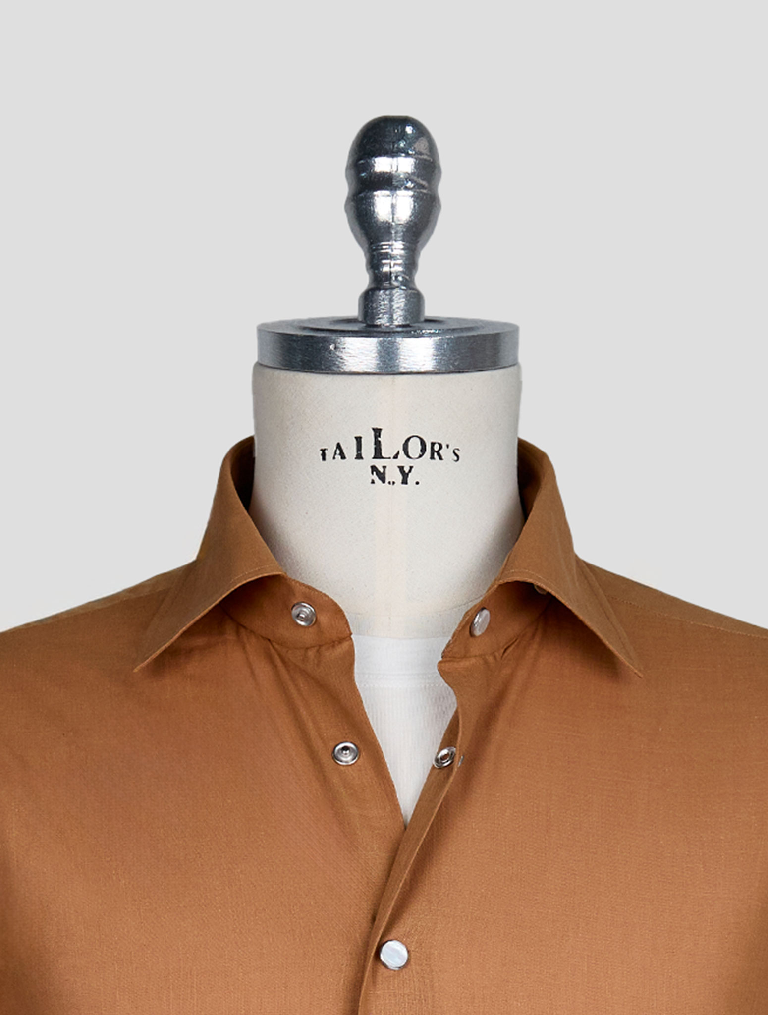 Kiton Коричневая хлопковая рубашка