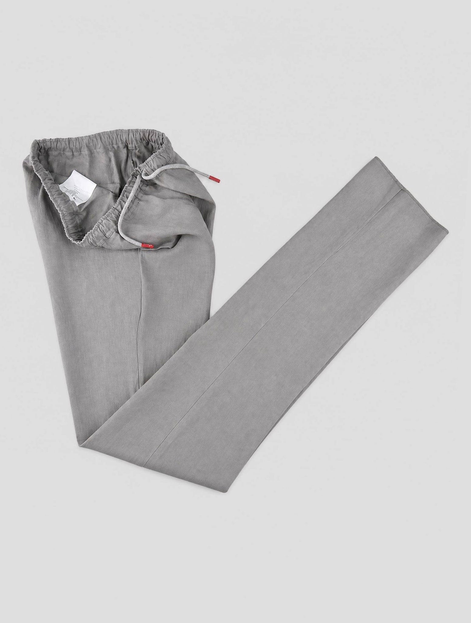 Kiton Серые льняные брюки