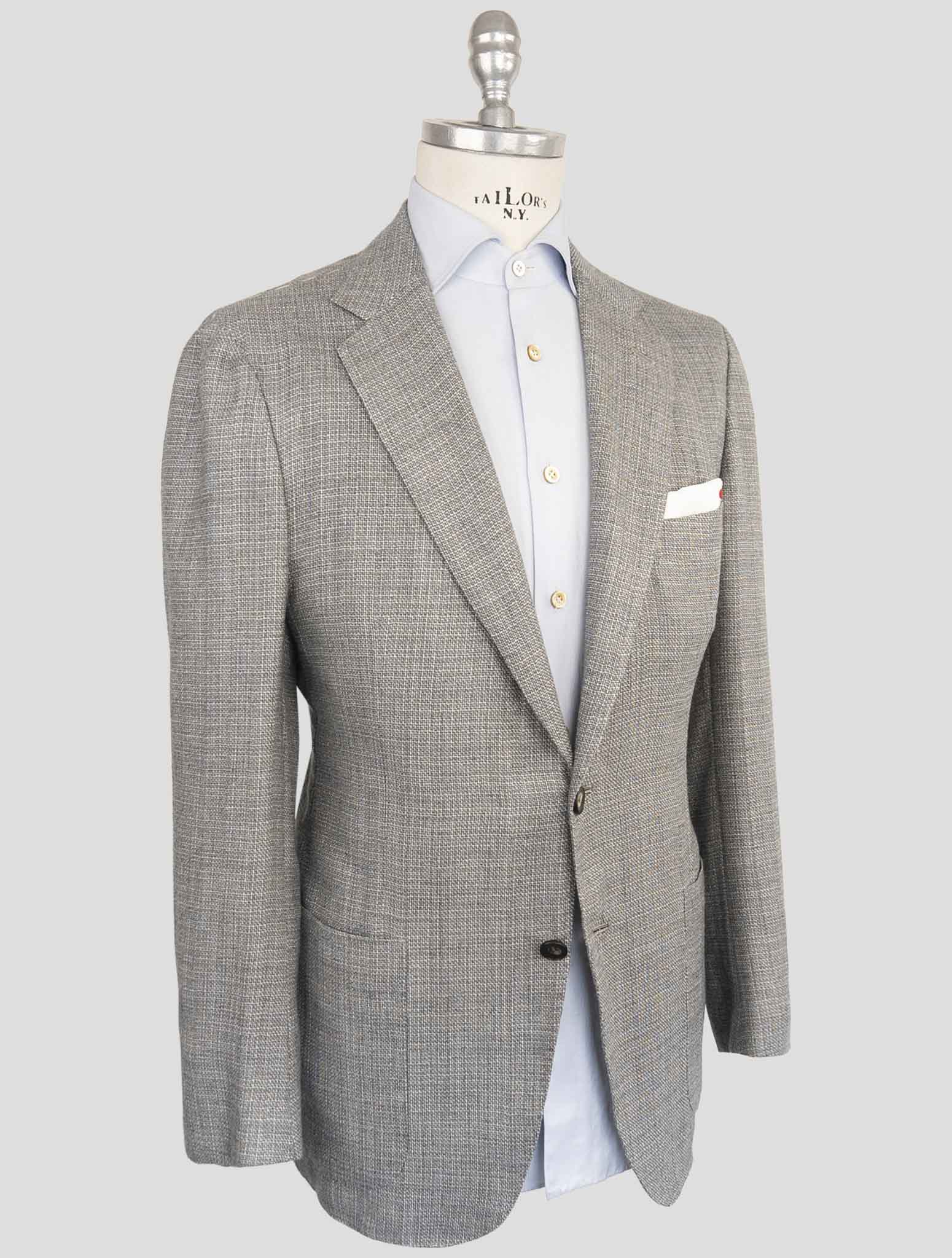 Серый кашемировый пиджак Kiton — 100% итальянская ручная работа