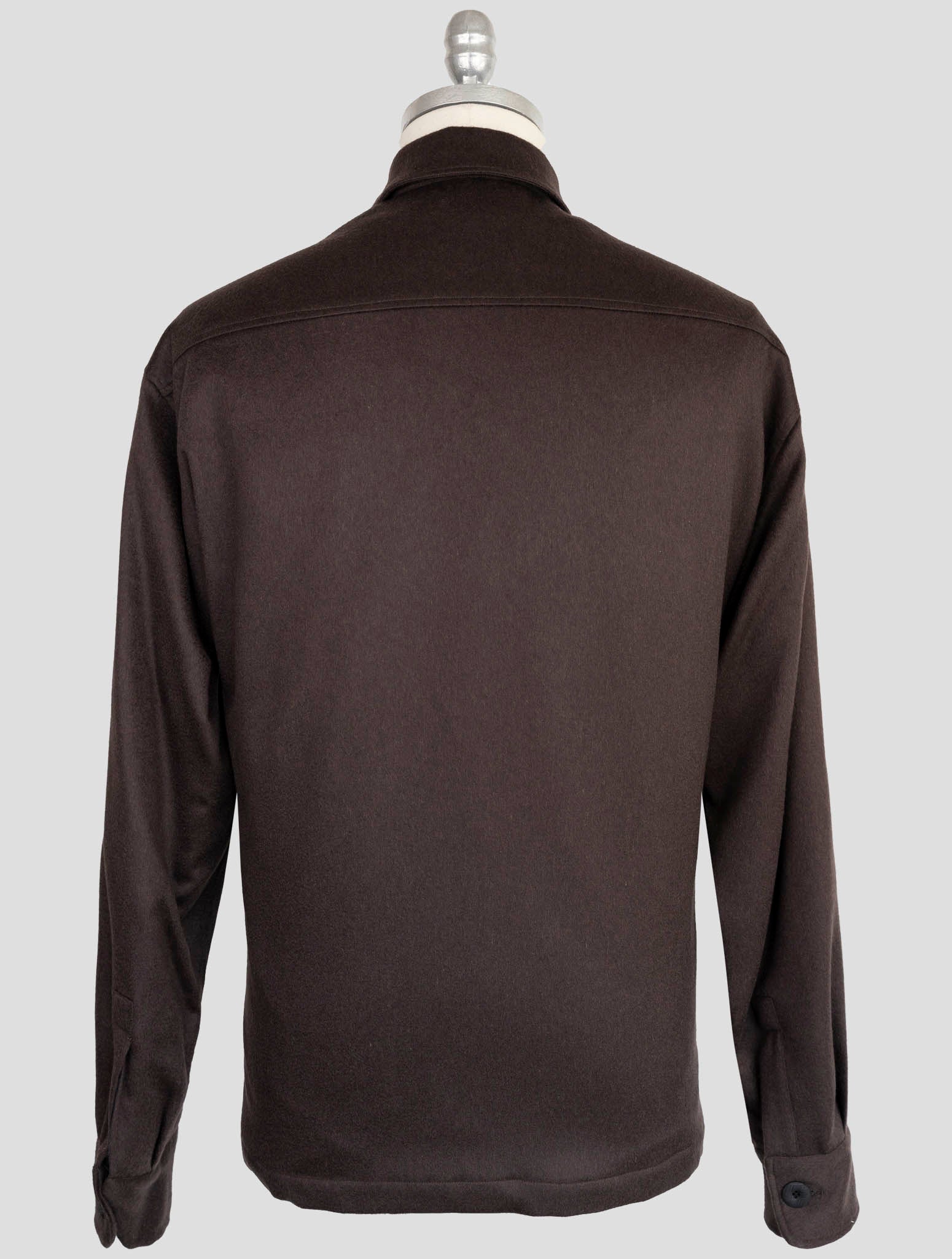 Kiton KNT Коричневая кашемировая рубашка – итальянская роскошная смесь