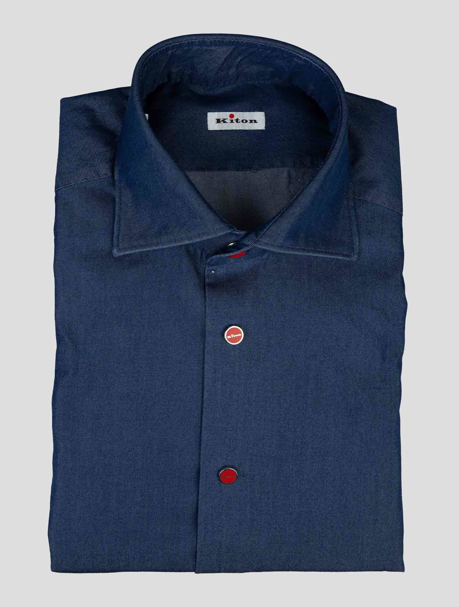Джинсовая хлопковая рубашка Kiton