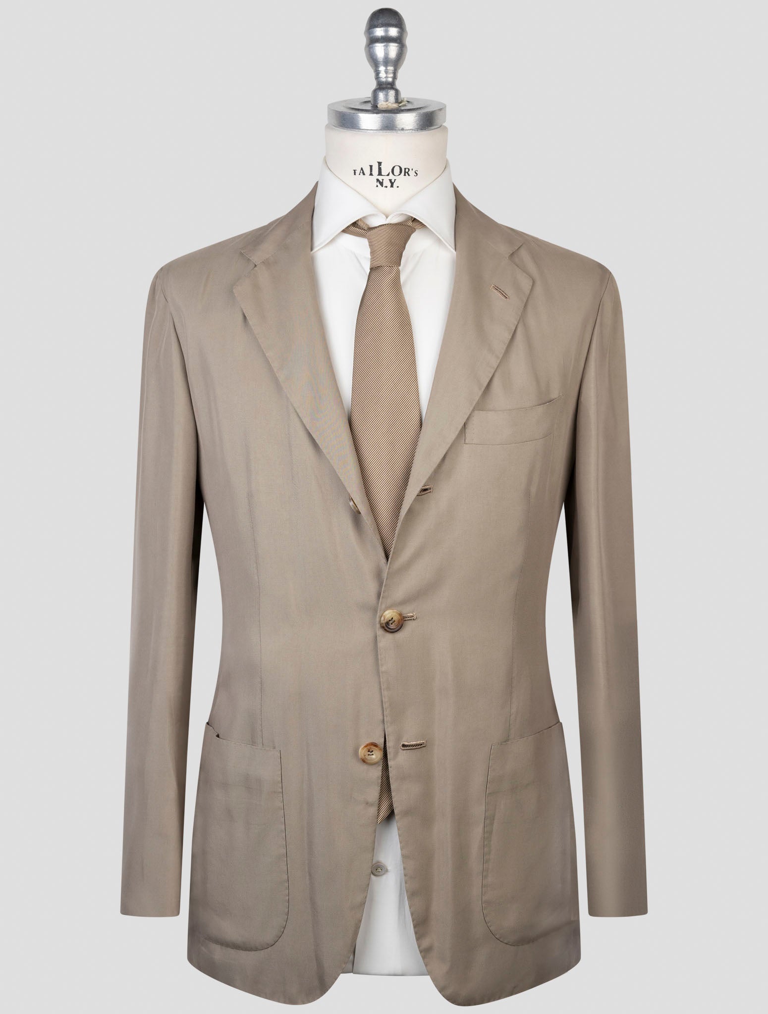 Костюм Kiton Taupe Lyocell из вискозы и шелка