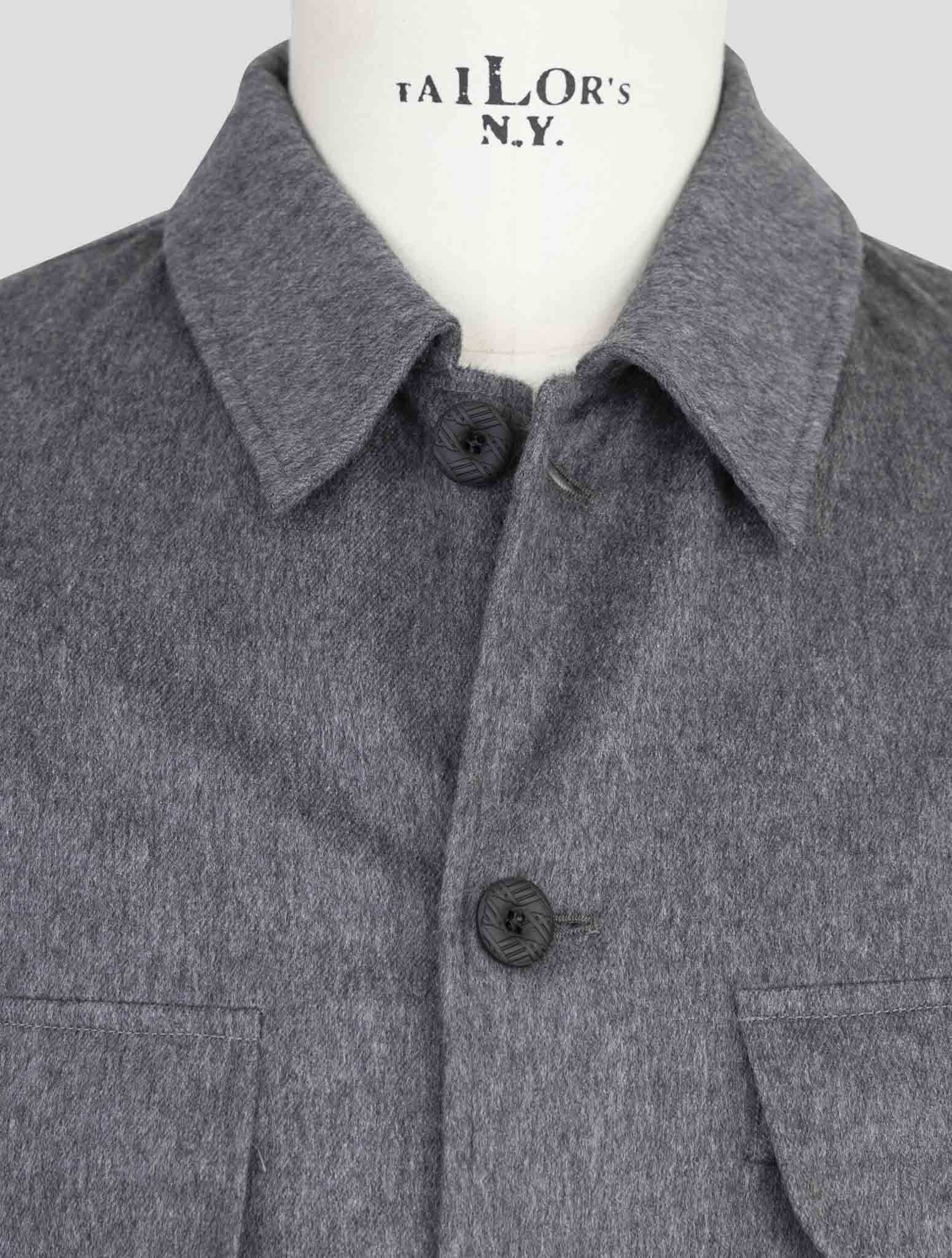 Kiton KNT Серая кашемировая рубашка - роскошная итальянская мужская одежда