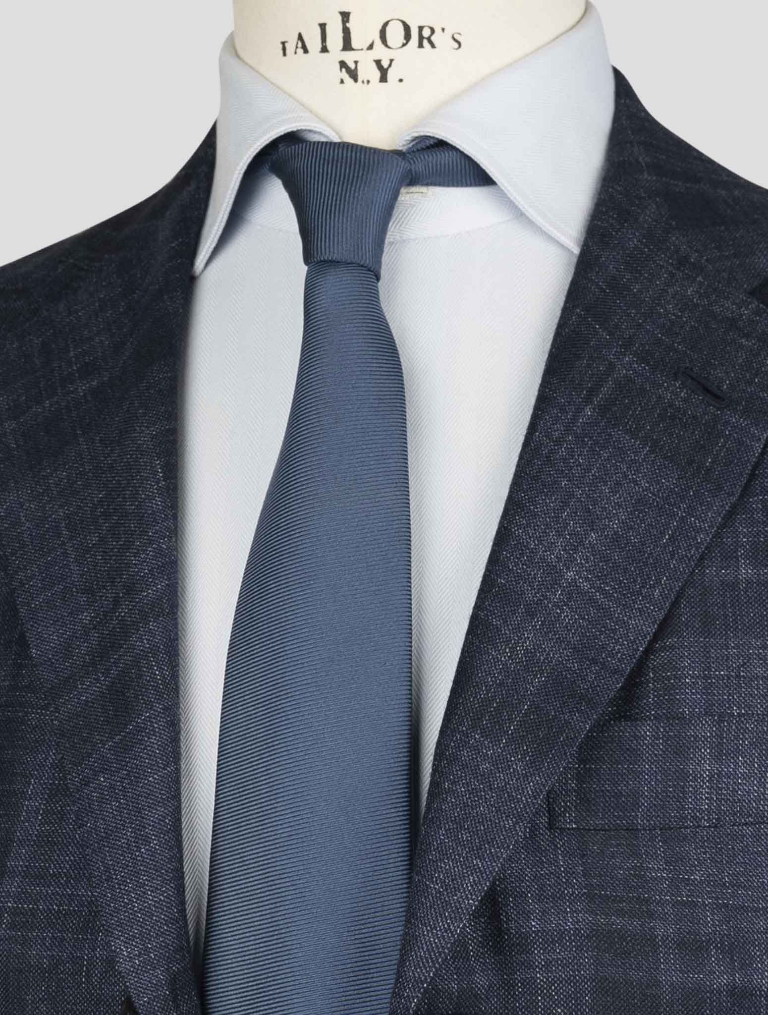 Блейзер Kiton Cashmere Silk Linen Синий - Итальянское спортивное пальто