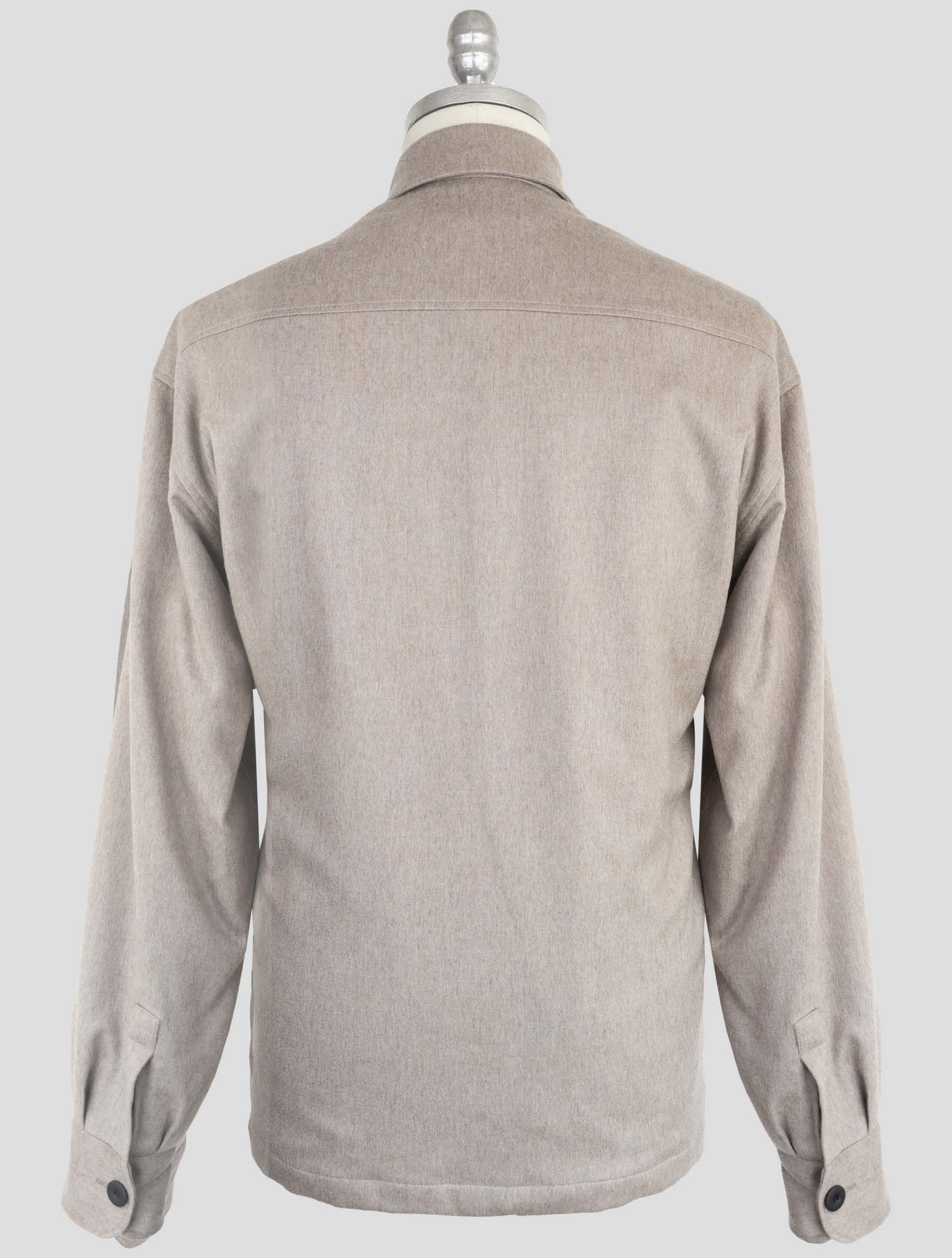 Kiton KNT Бежевая кашемировая рубашка - Итальянский элитный трикотаж