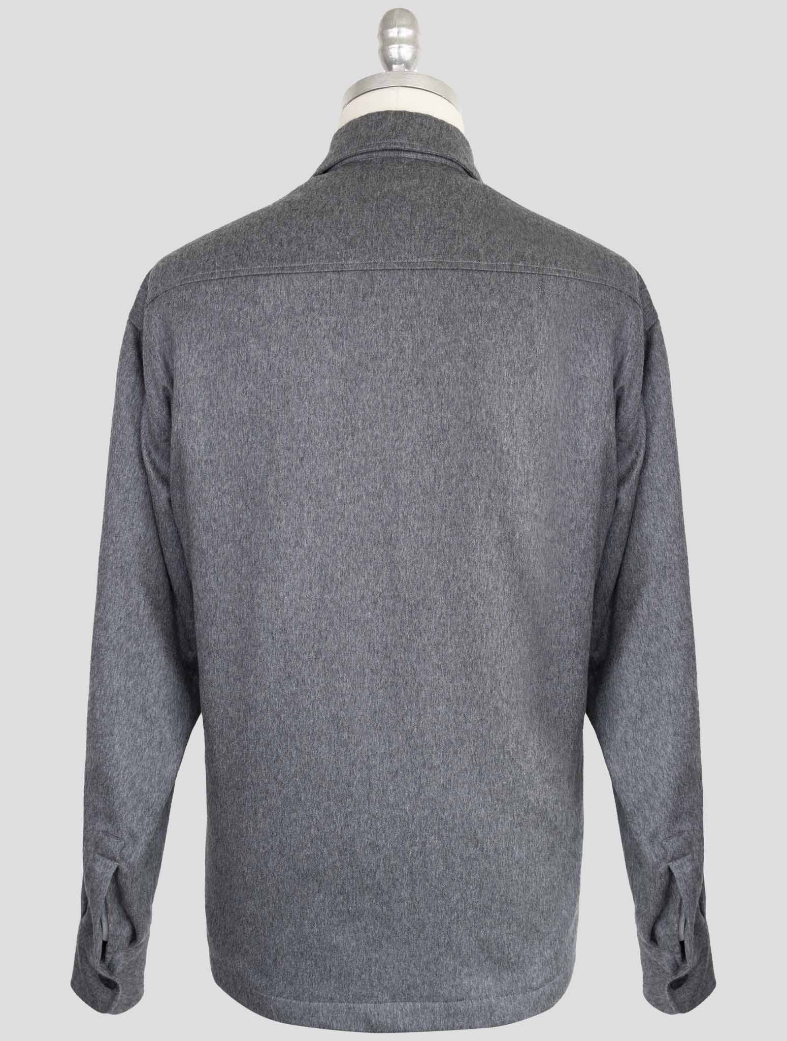 Kiton KNT Серая кашемировая рубашка - роскошная итальянская мужская одежда