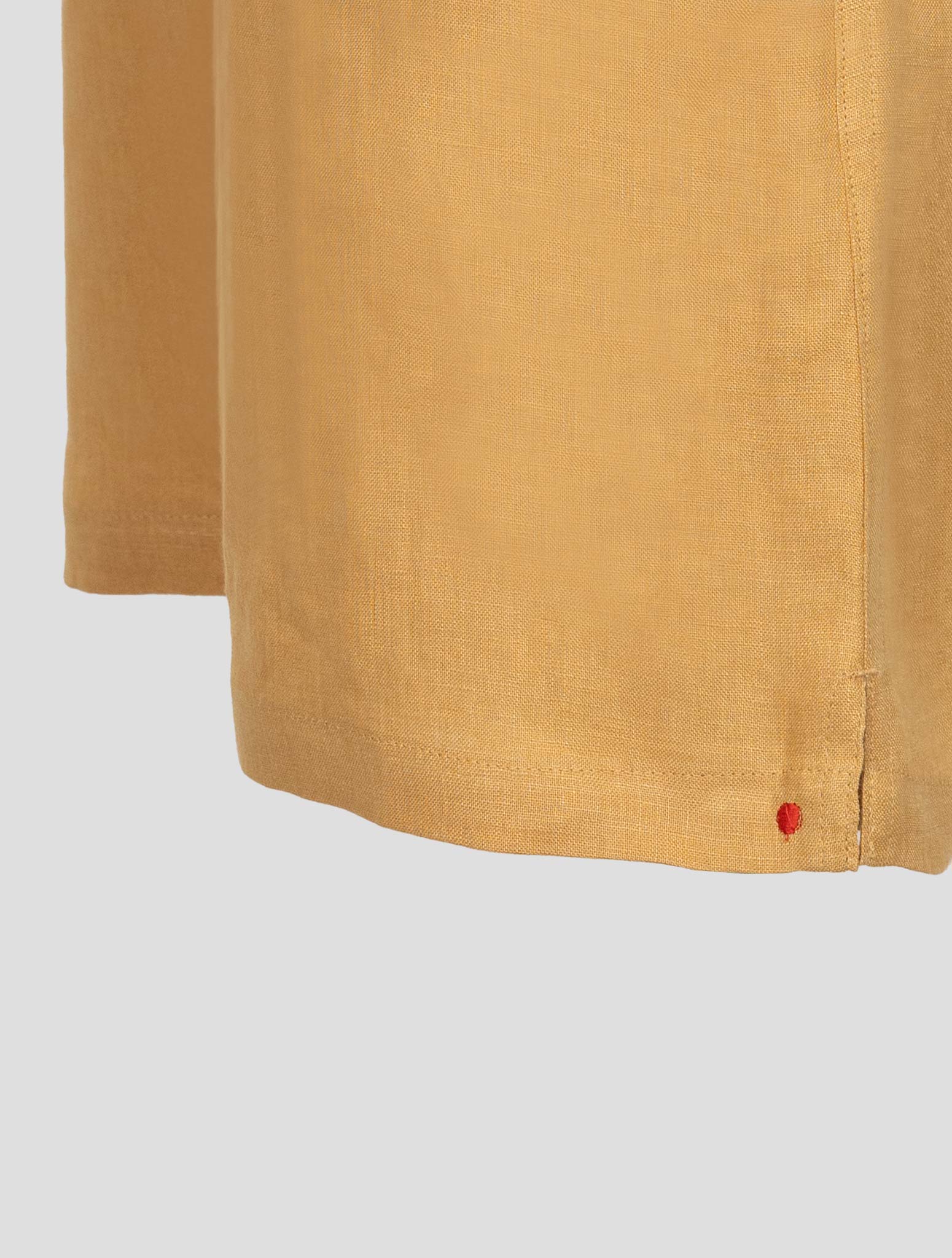 Желтые льняные короткие брюки Kiton
