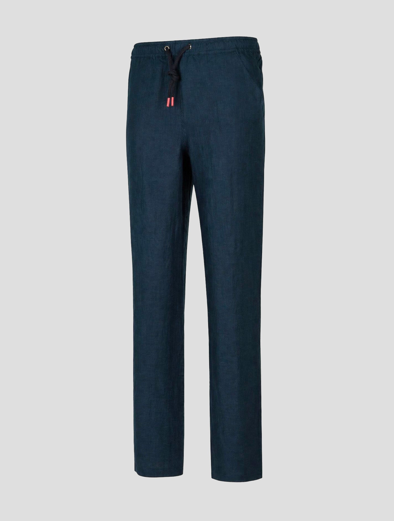 Kiton Синие льняные брюки