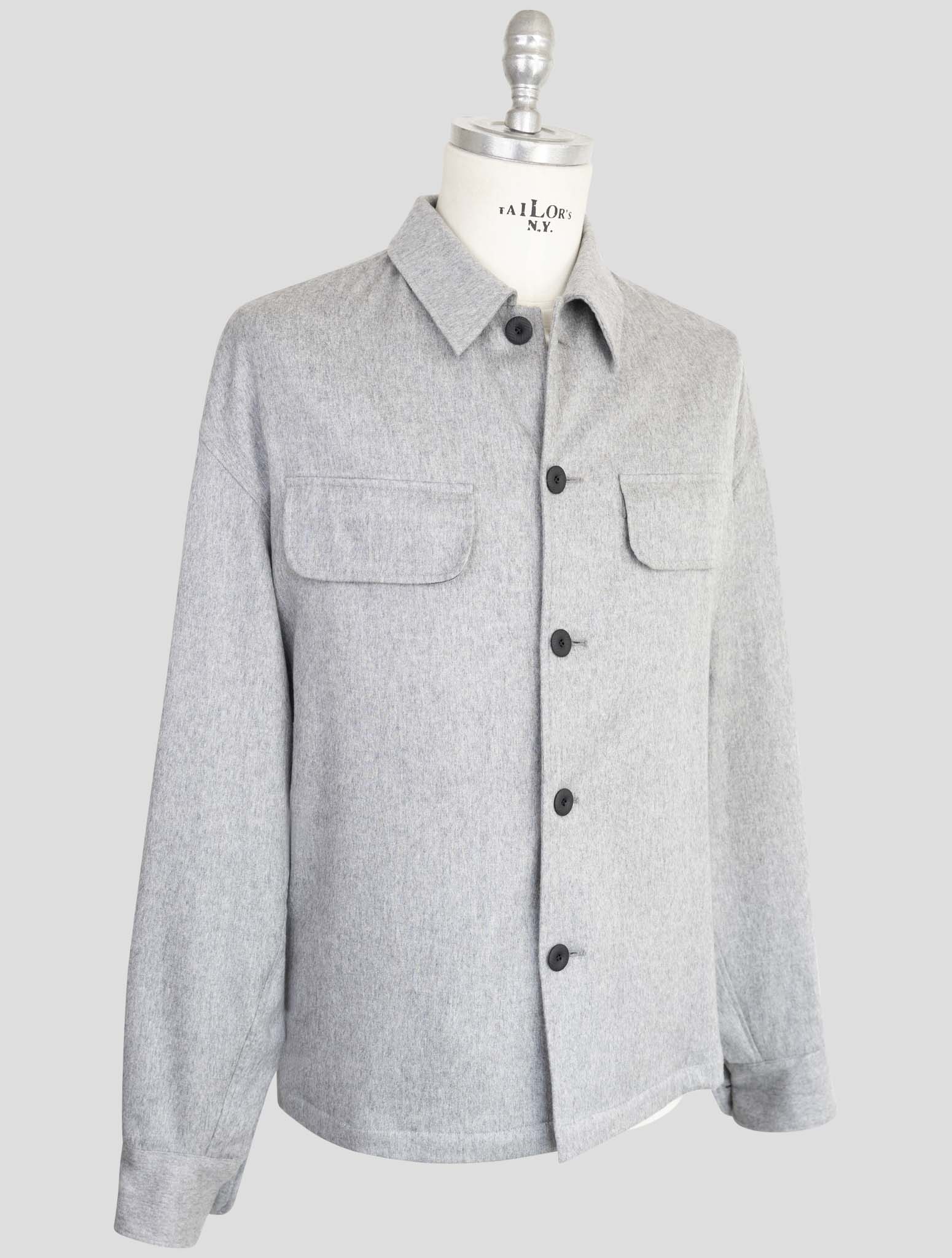 Kiton KNT Серая кашемировая рубашка - роскошный итальянский трикотаж
