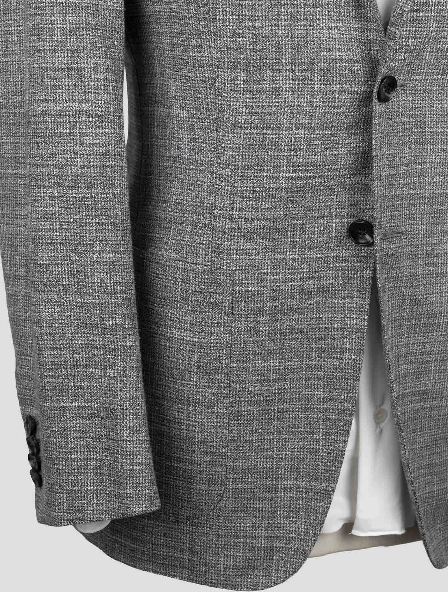 Kiton Итальянский блейзер ручной работы из коричневого кашемира, шерсти, шелка и льна