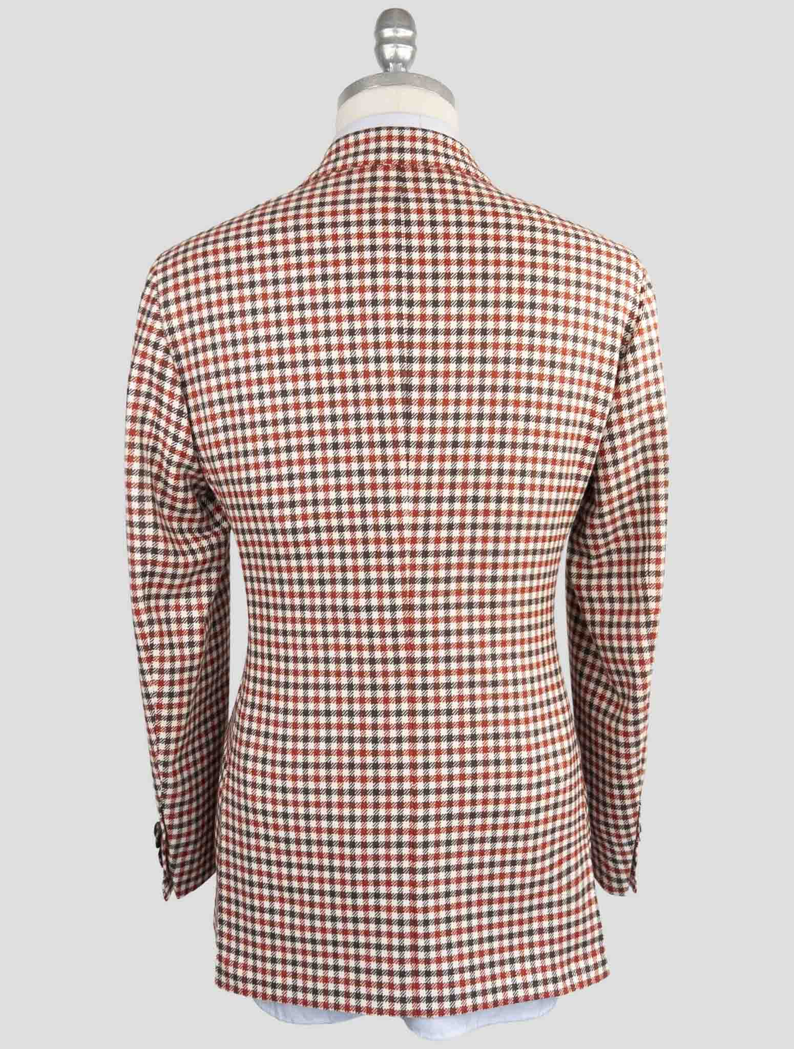Kiton Блейзер ручной работы из чистого кашемира в разноцветную клетку с 3 пуговицами