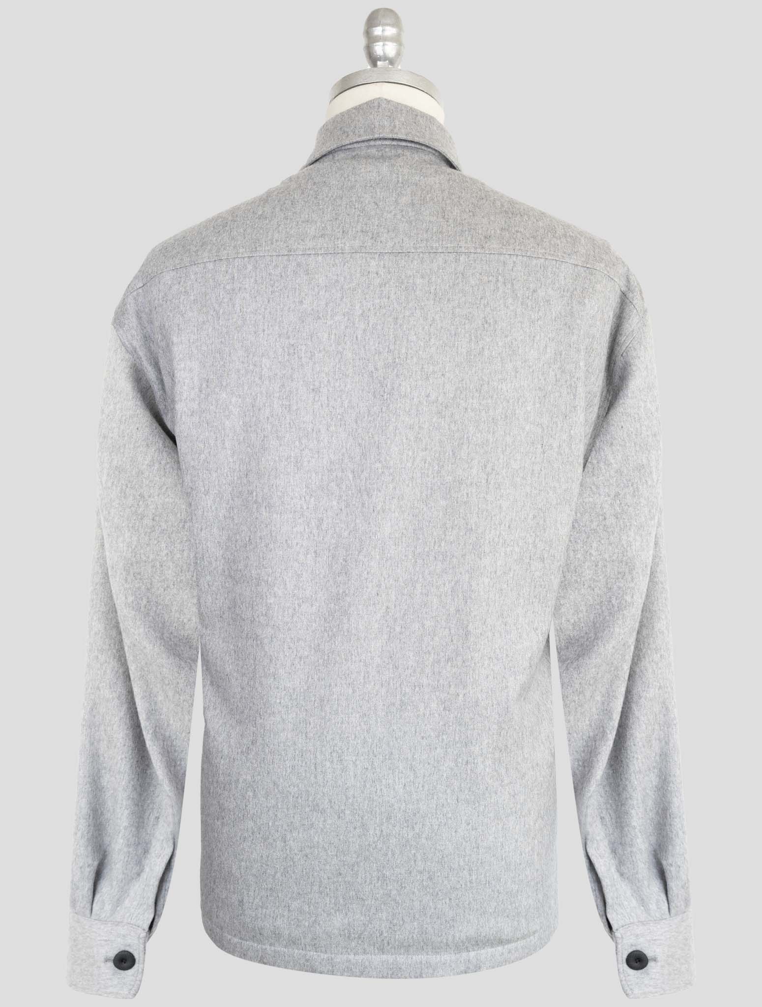 Kiton KNT Серая кашемировая рубашка - роскошная итальянская мужская одежда