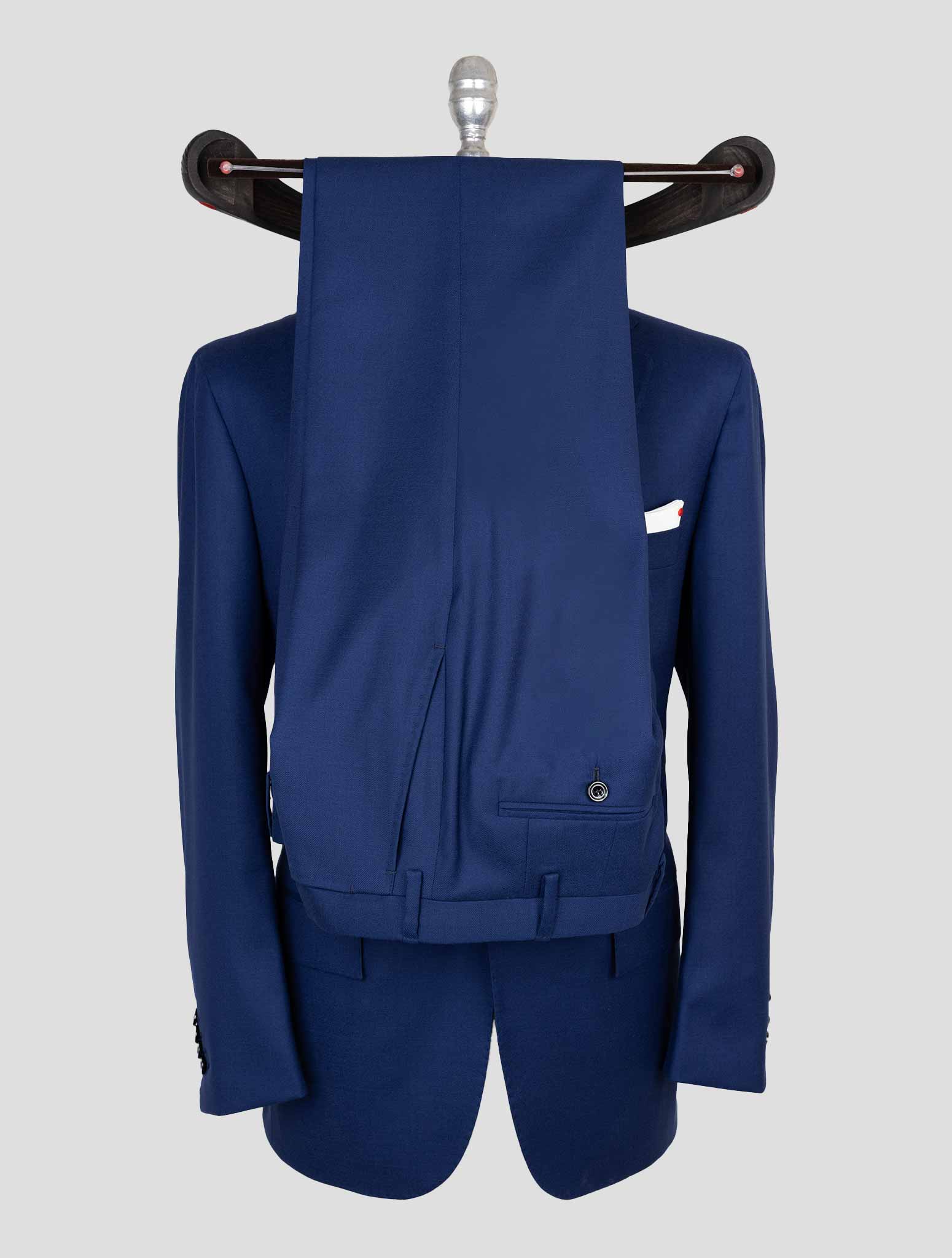 Kiton Blue Virgin Wool Ea  Suit