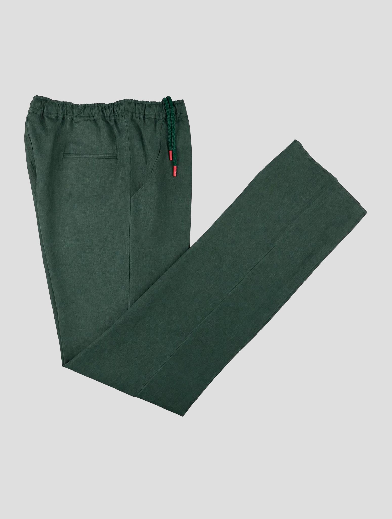 Зеленые льняные брюки Kiton