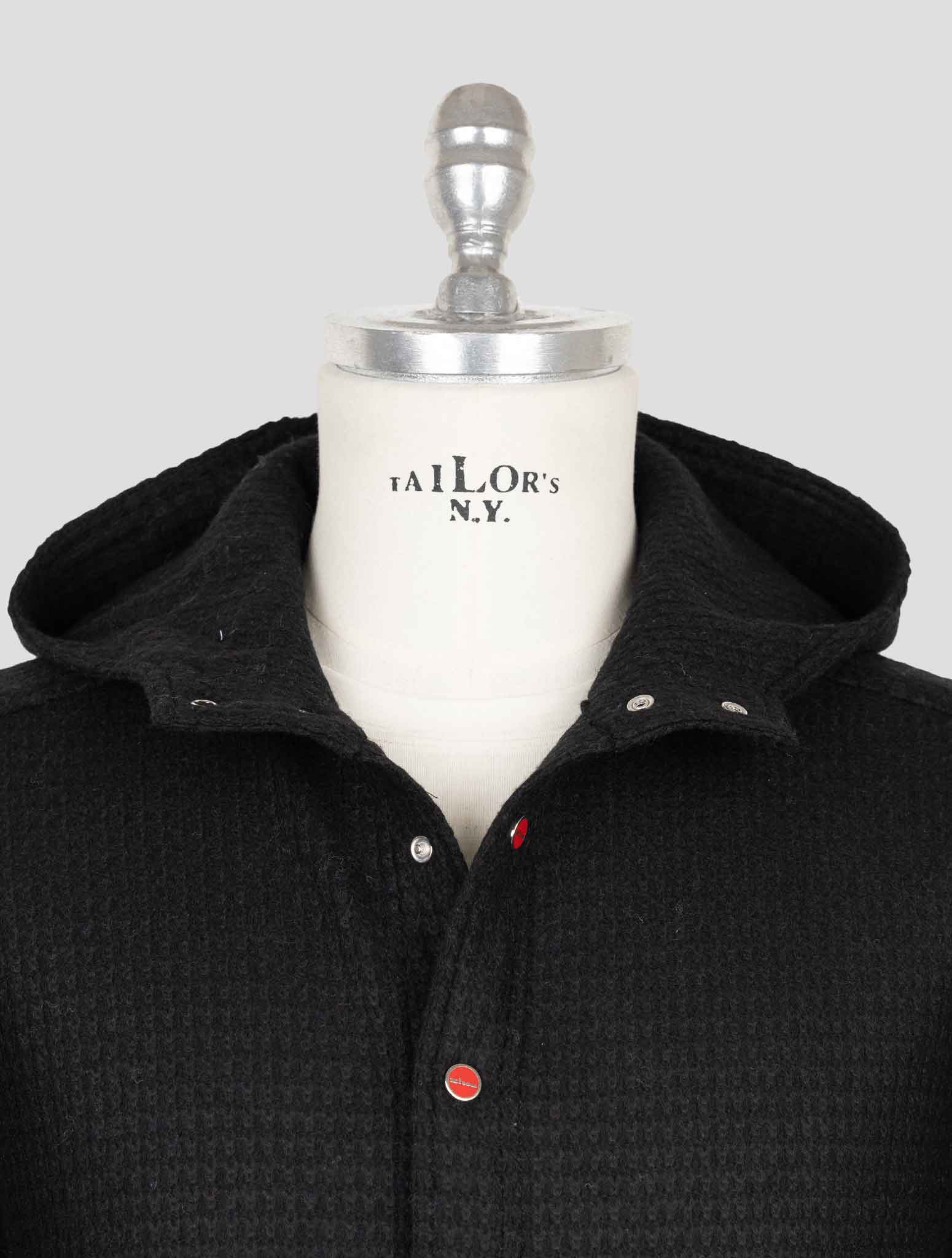 Kiton Black Wool Pa Shirt Mariano