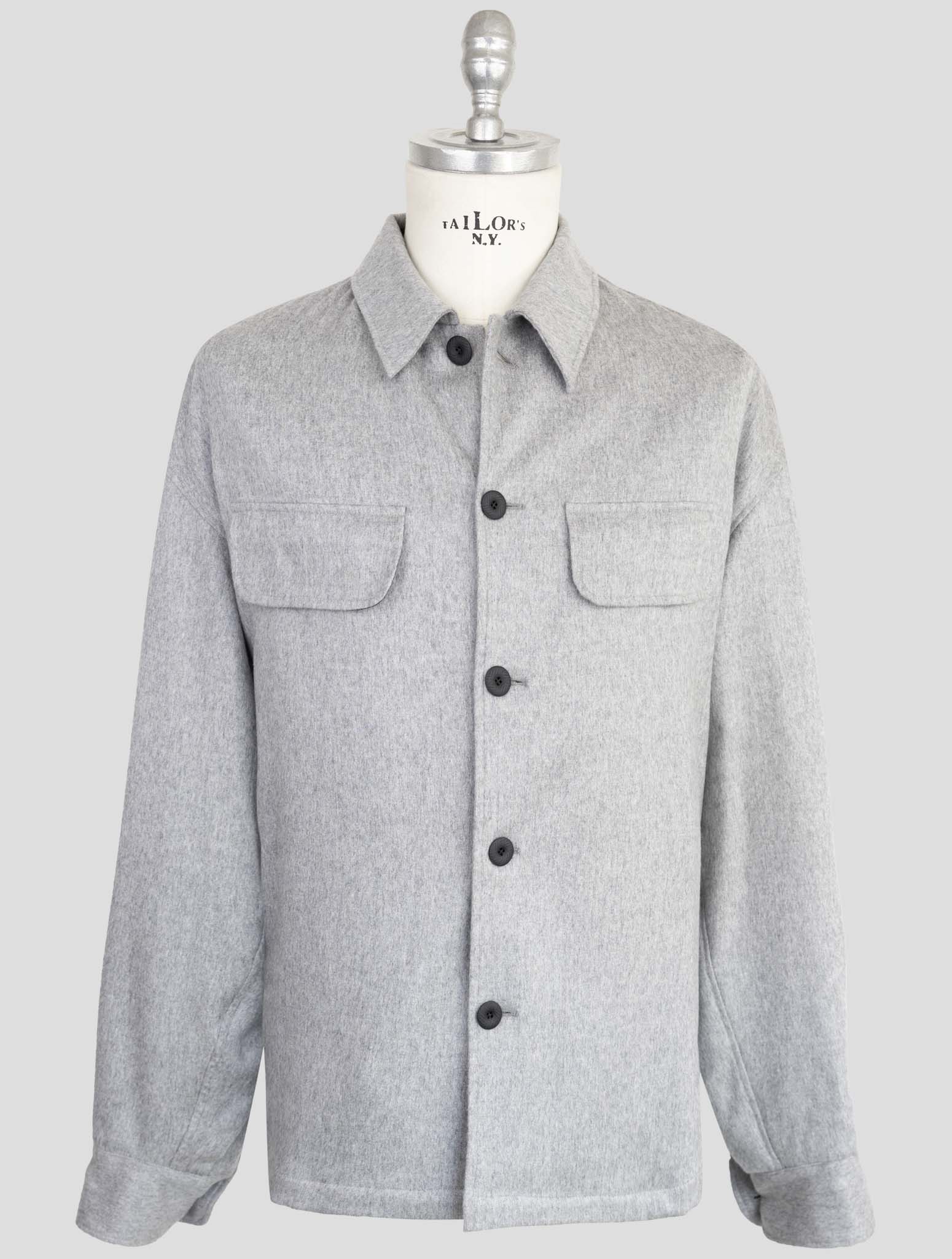 Kiton KNT Серая кашемировая рубашка - роскошный итальянский трикотаж