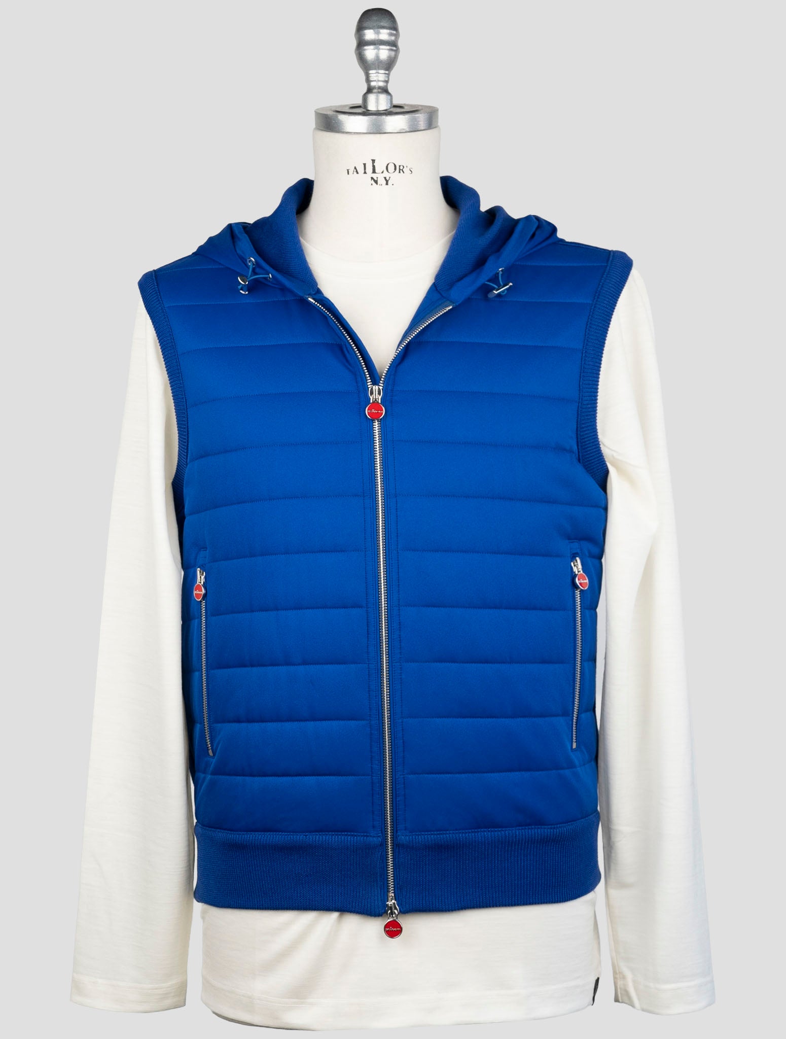 Синий жилет Kiton Pl