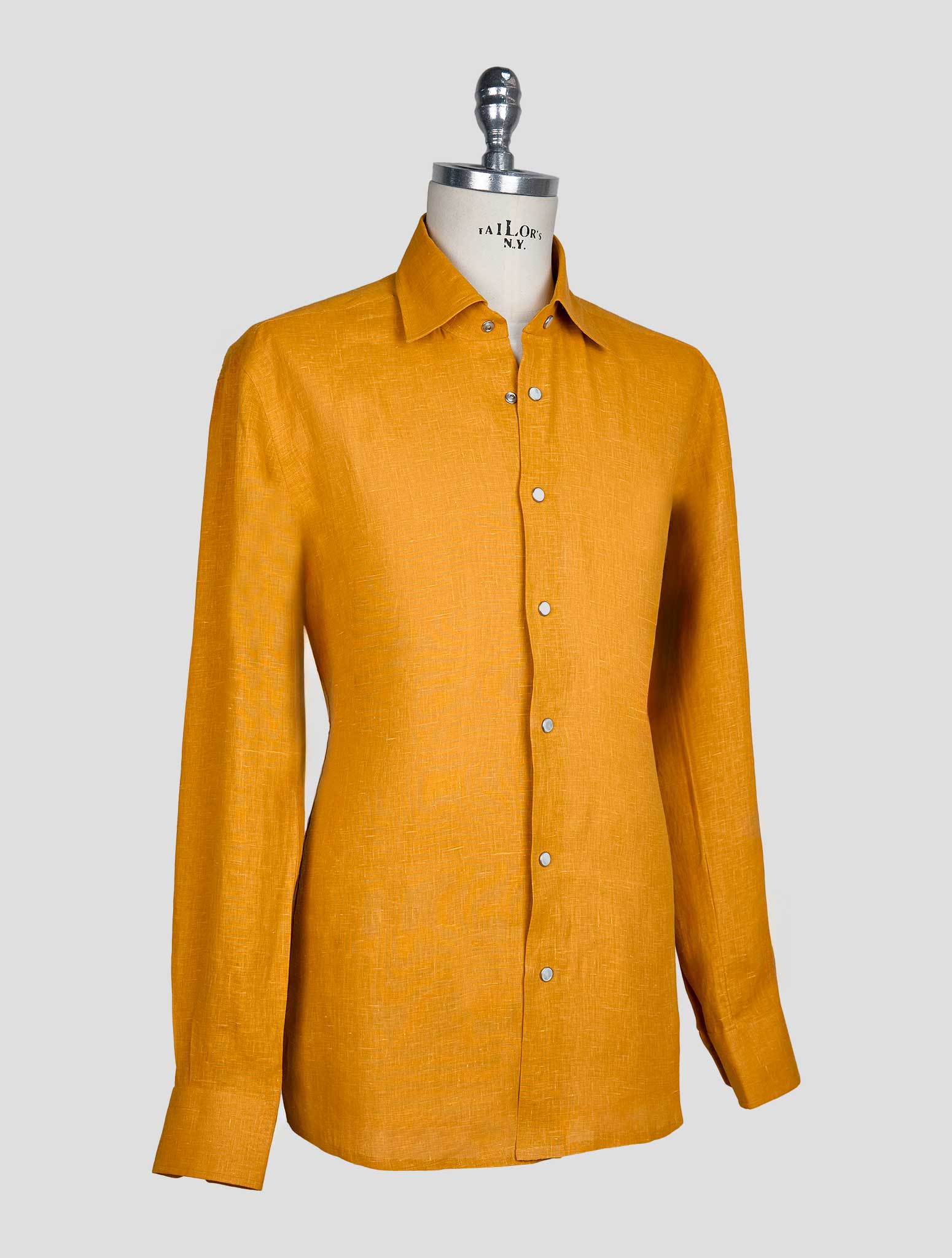 Kiton Светло-коричневая льняная рубашка