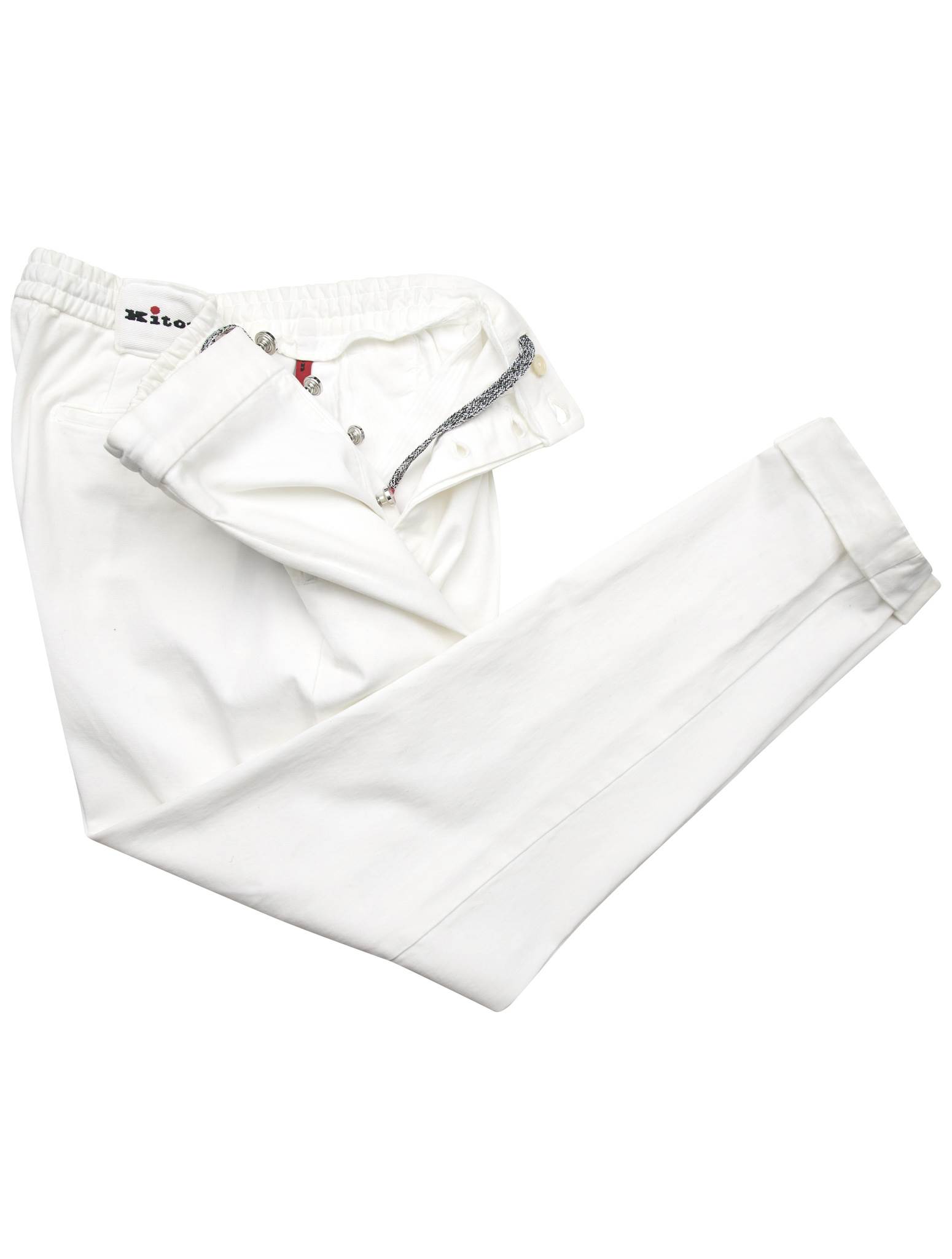 Белые хлопковые брюки Kiton из лиоцелла