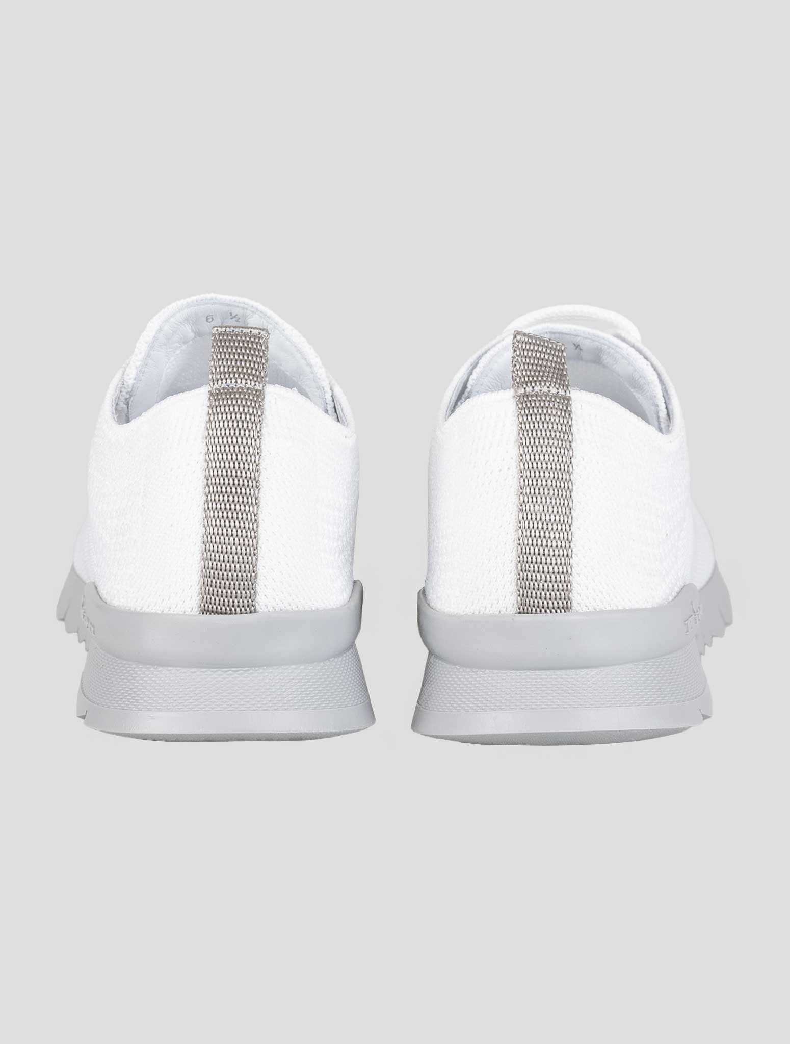 Белые хлопковые кроссовки Kiton Ea