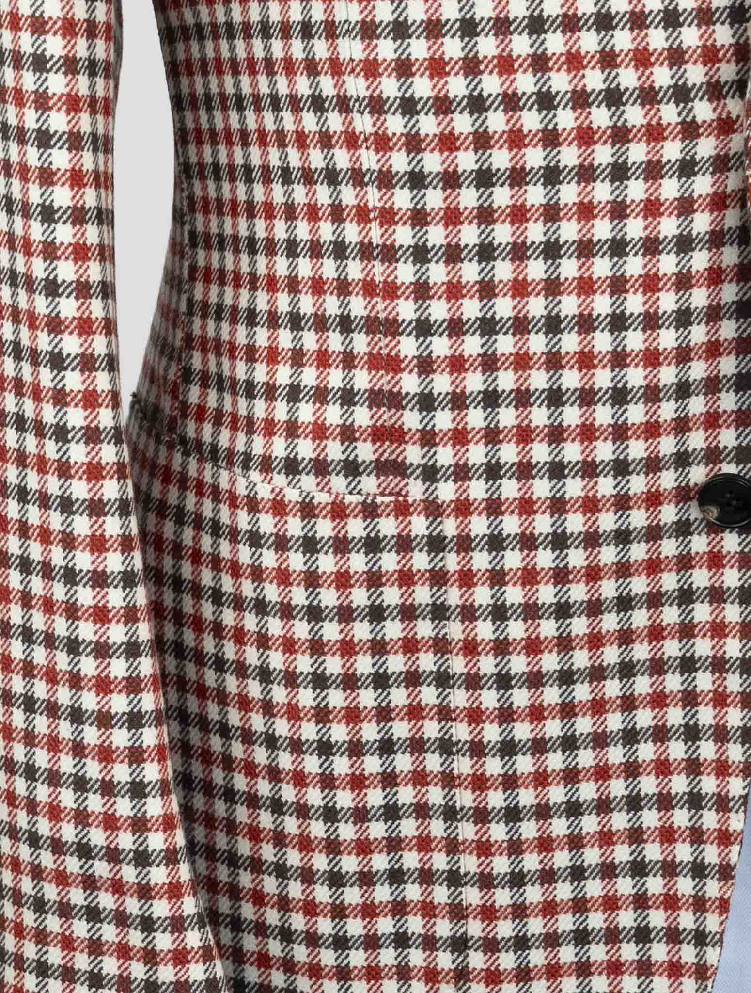 Kiton Блейзер ручной работы из чистого кашемира в разноцветную клетку с 3 пуговицами