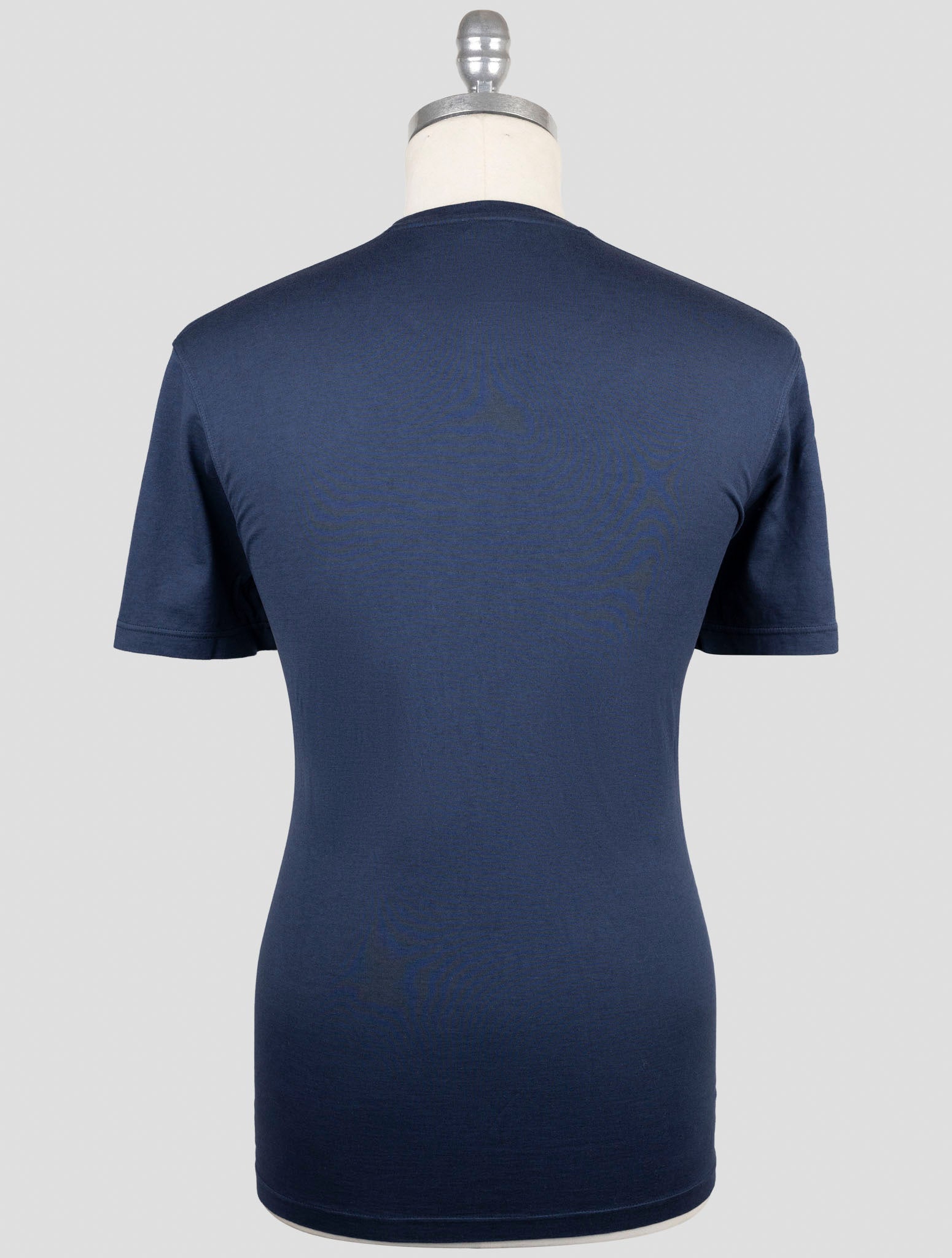 Футболка Kiton из хлопка и кашемира, синяя - итальянская роскошь ручной работы