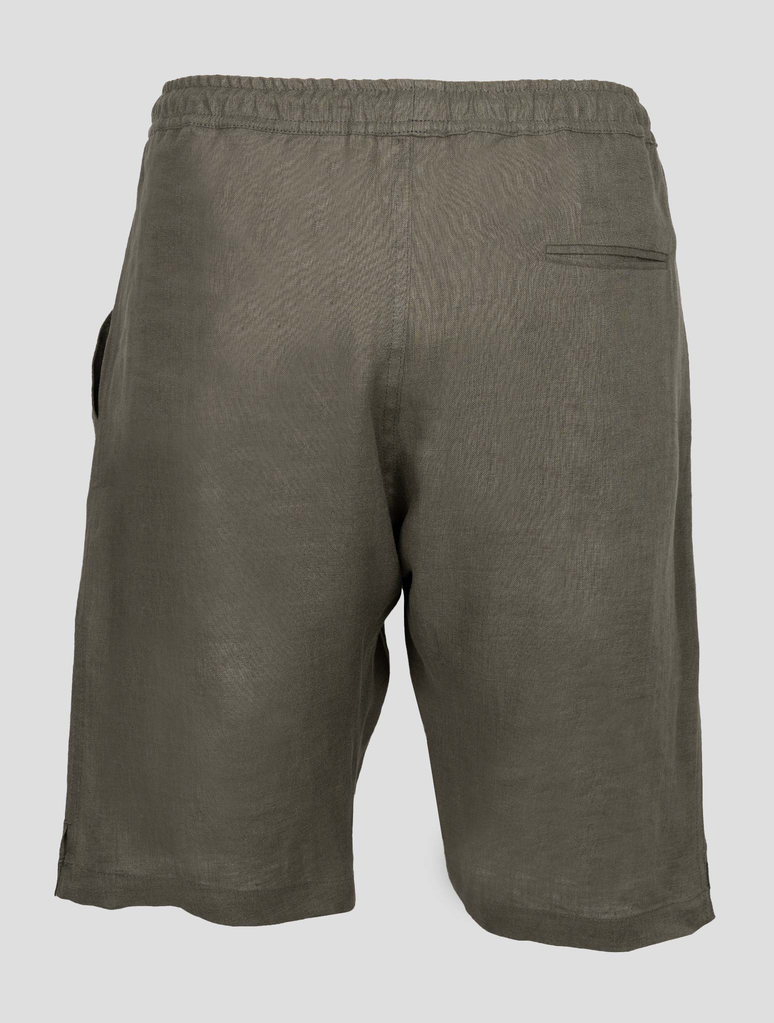 Короткие льняные шорты Kiton Taupe
