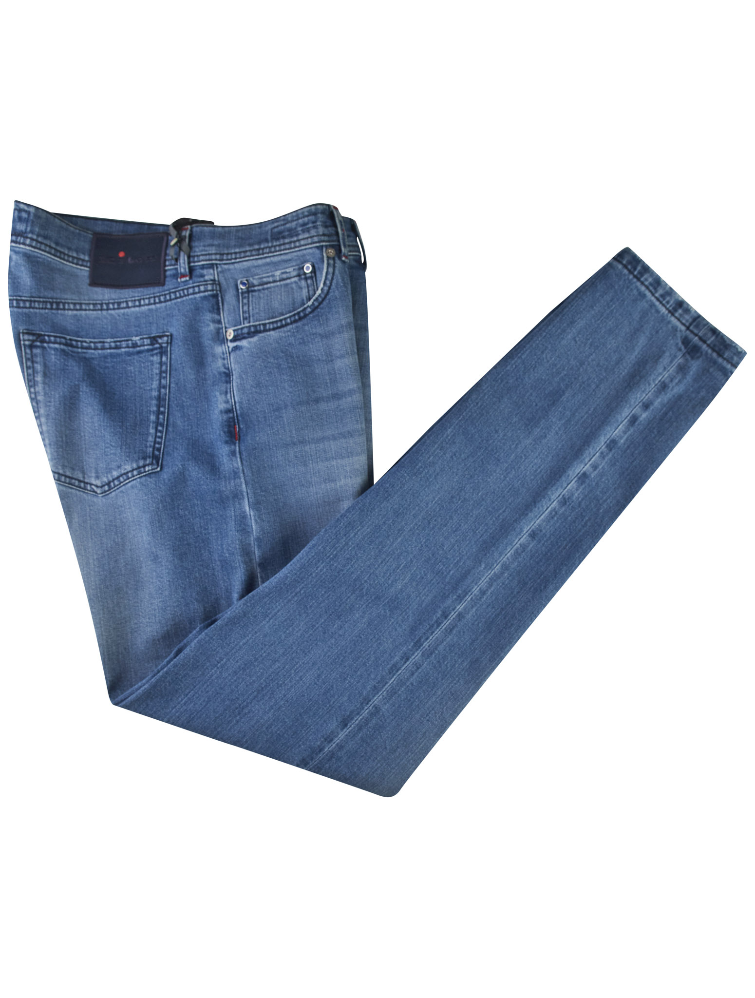 Голубые хлопковые джинсы Kiton Ea