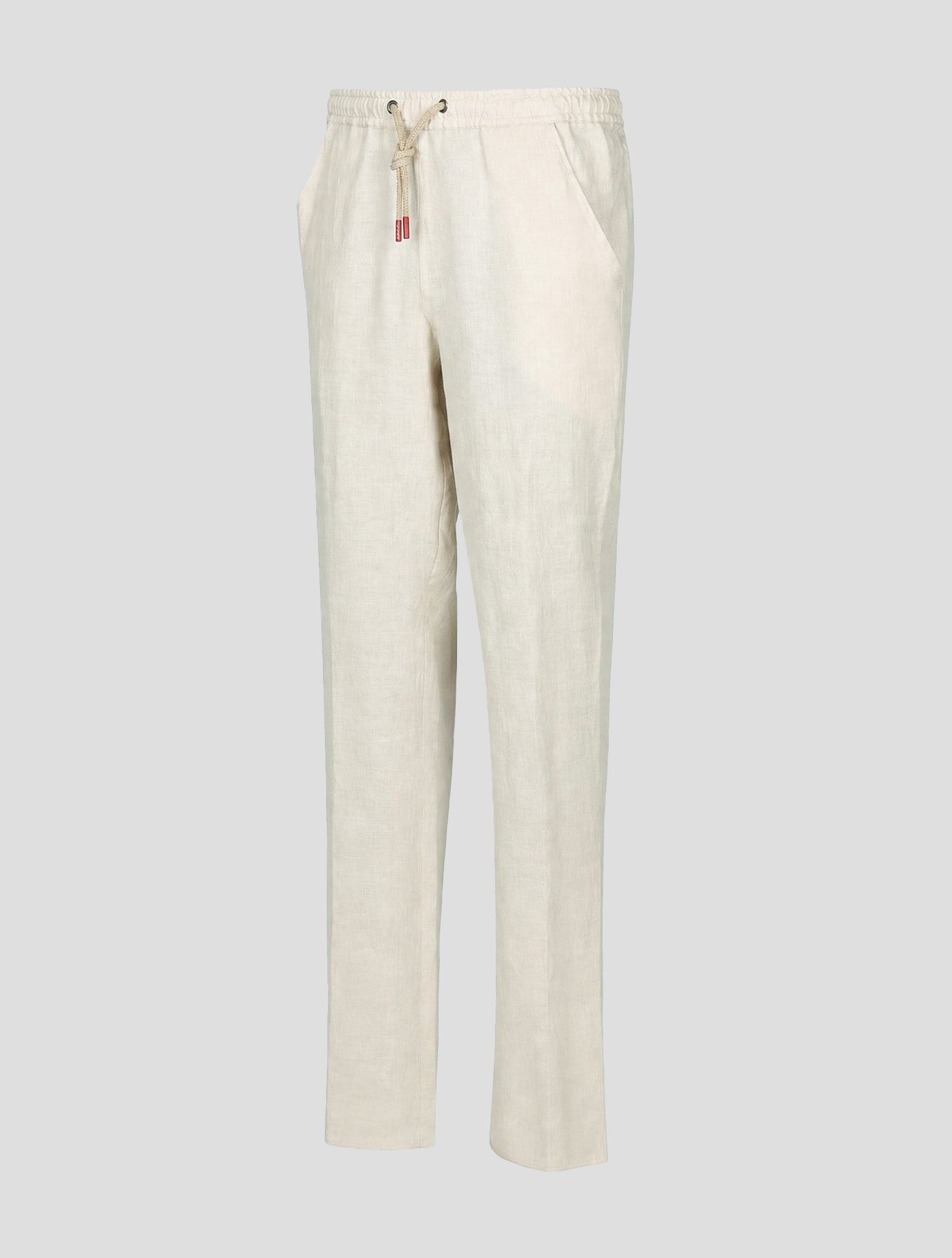 Kiton Бежевые льняные брюки