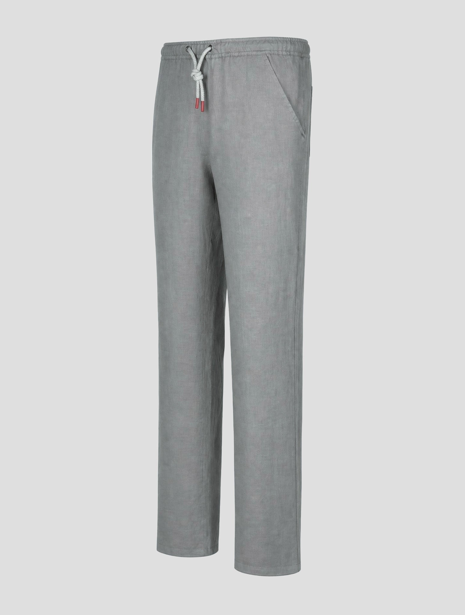Kiton Серые льняные брюки