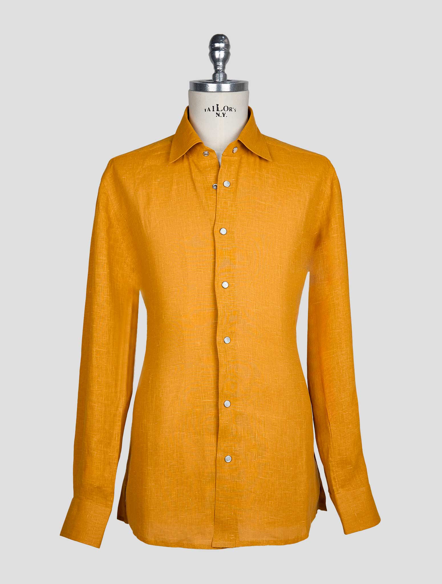 Kiton Светло-коричневая льняная рубашка