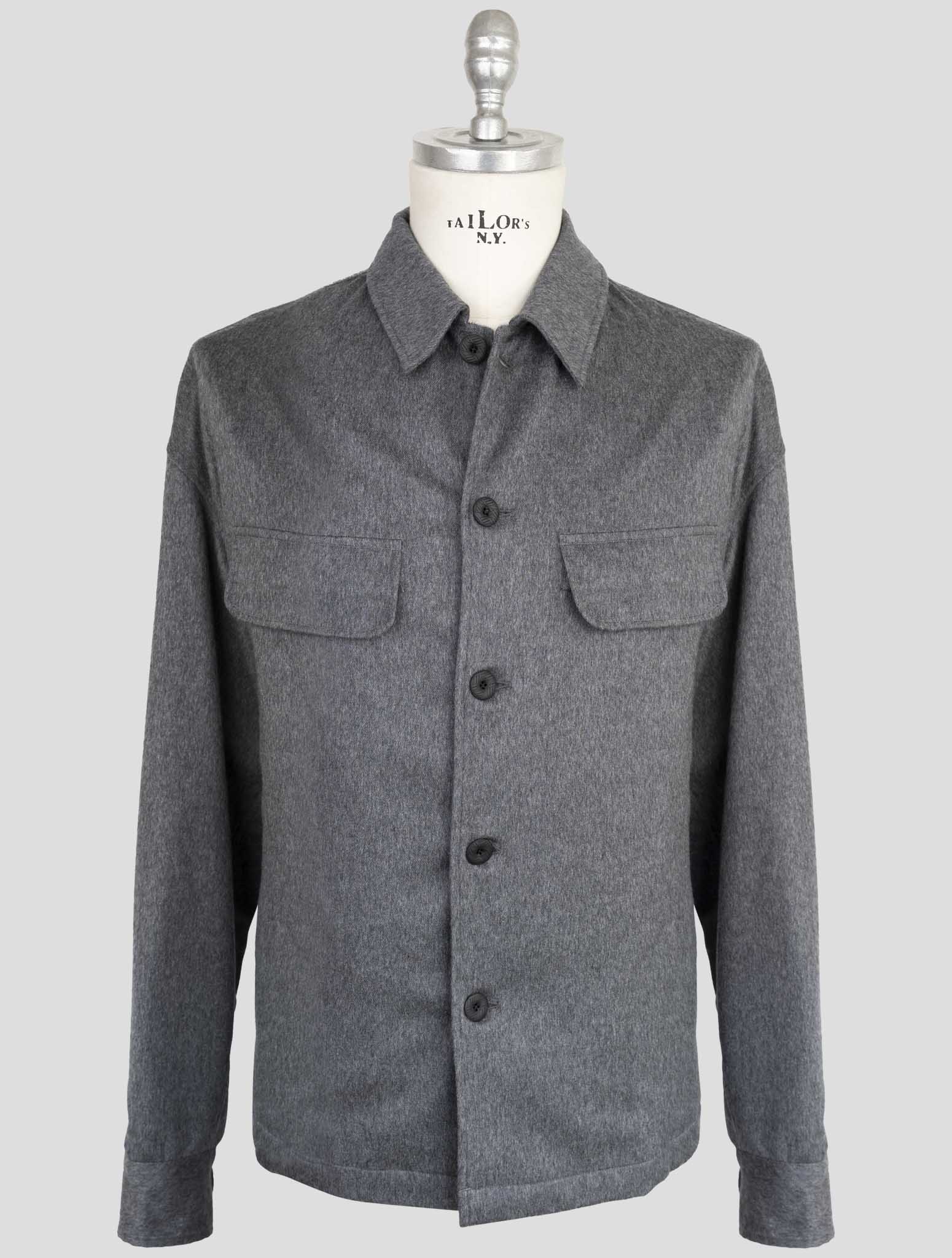 Kiton KNT Серая кашемировая рубашка - роскошная итальянская мужская одежда