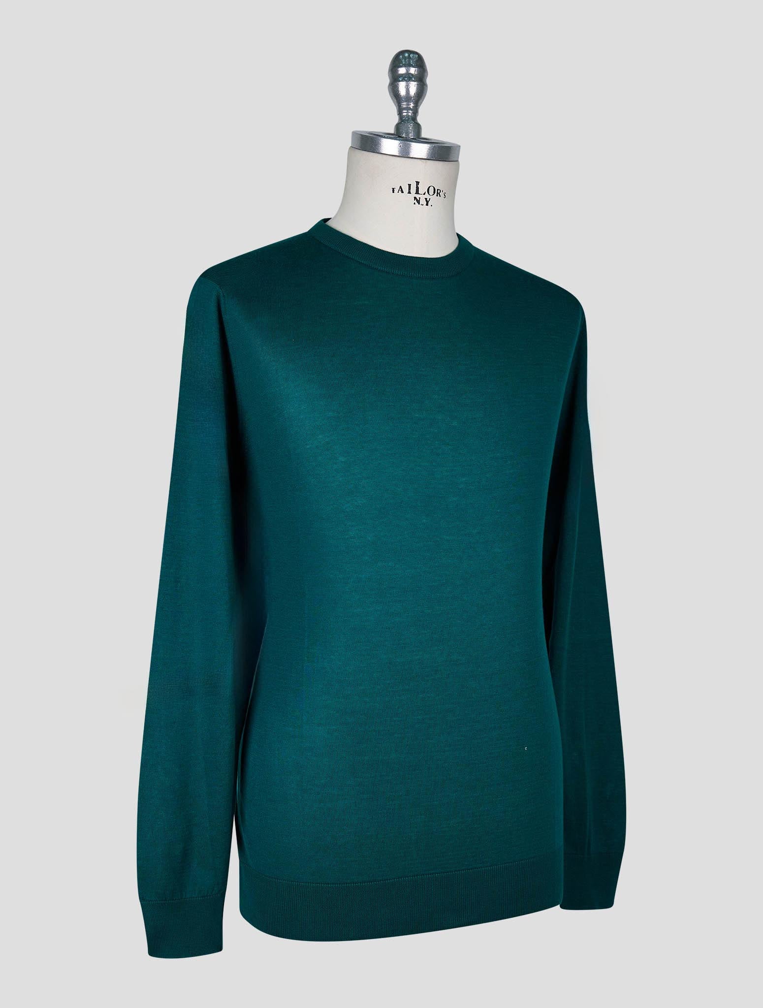 Kiton Dark Green  Cotton T-shirt Long Sleeve
