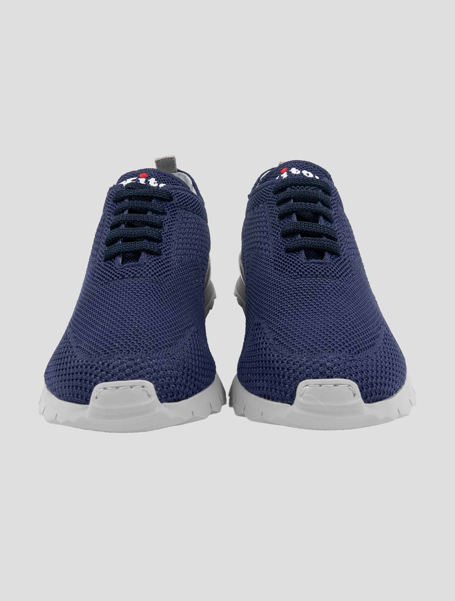 Синие хлопковые кроссовки Kiton Ea