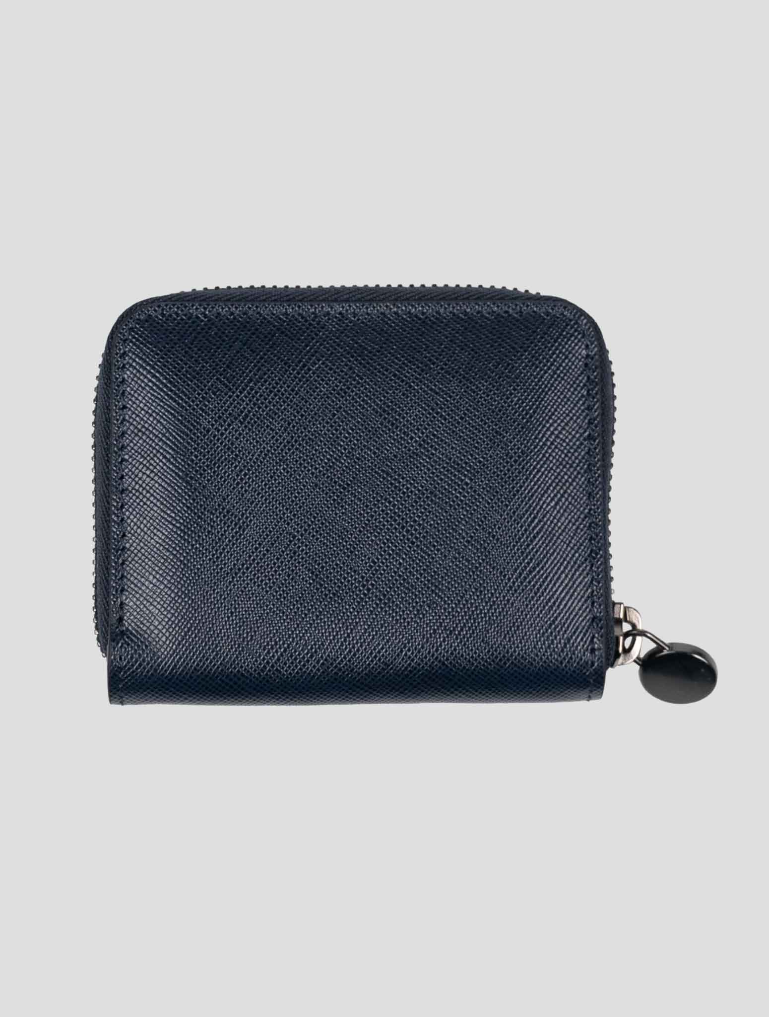 Синий кожаный кошелек Kiton