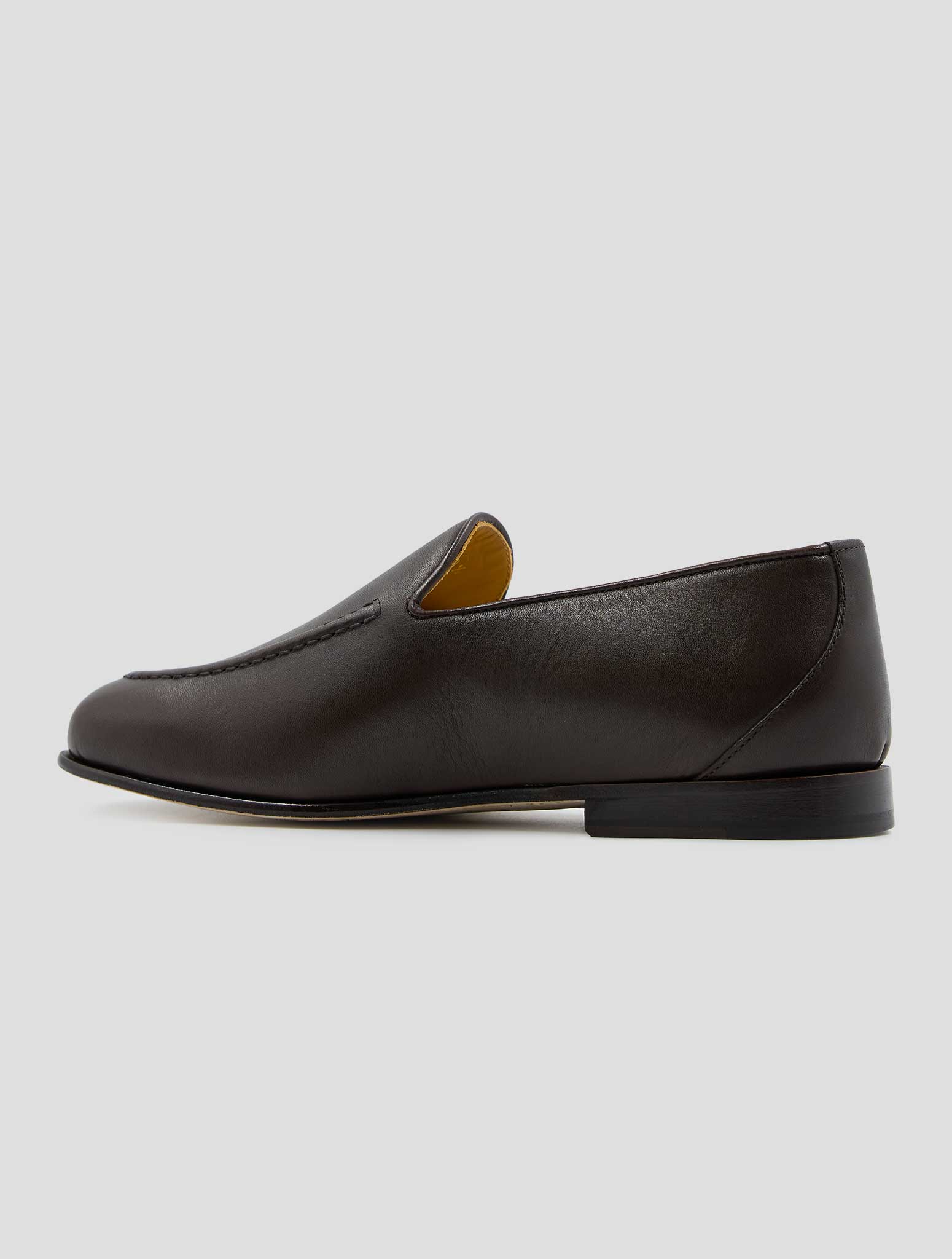 Kiton Коричневые кожаные лоферы
