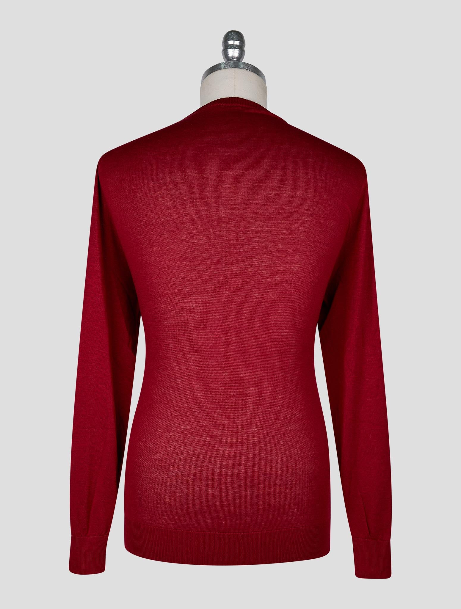 Kiton Red Cotton T-shirt Long Sleeve