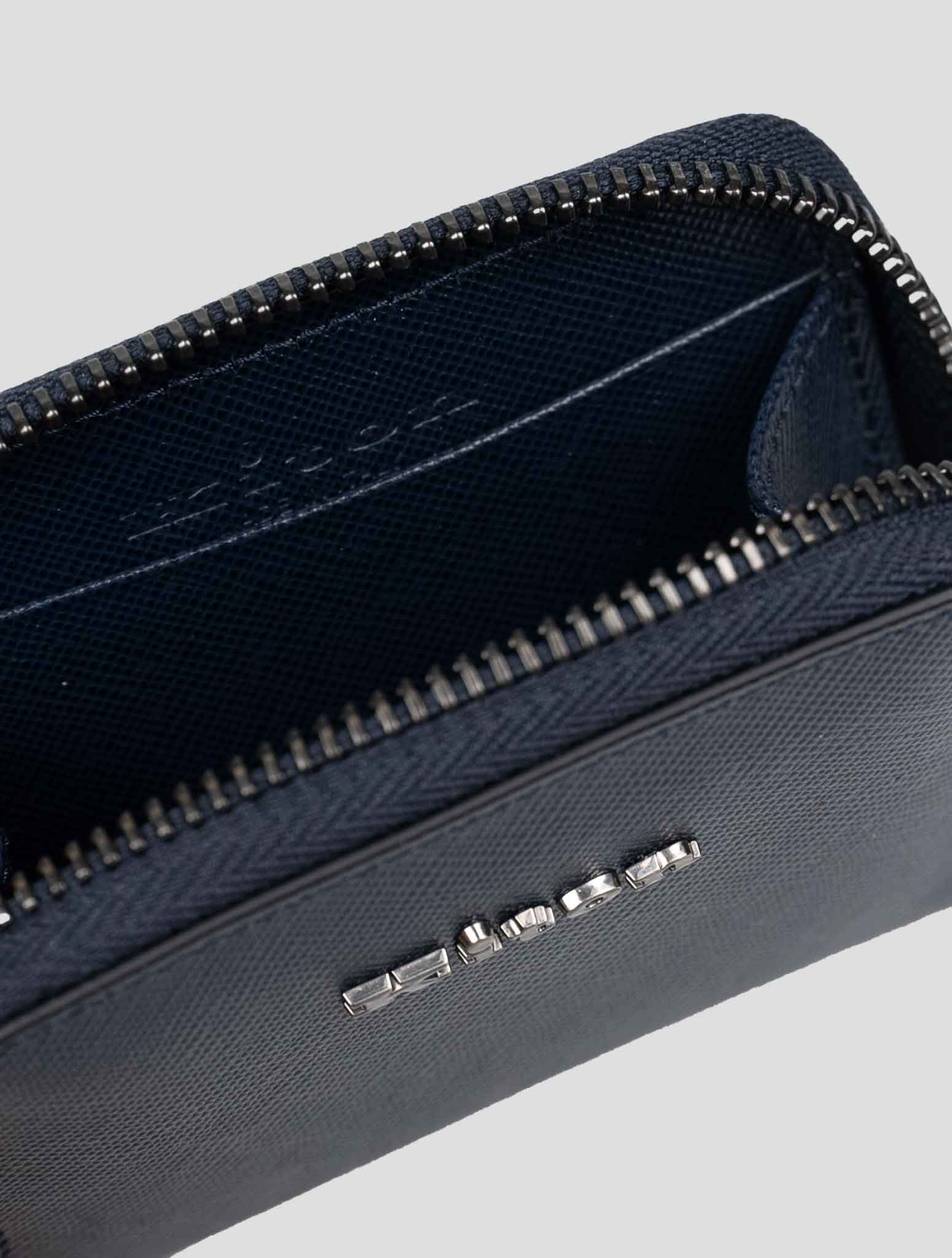 Синий кожаный кошелек Kiton