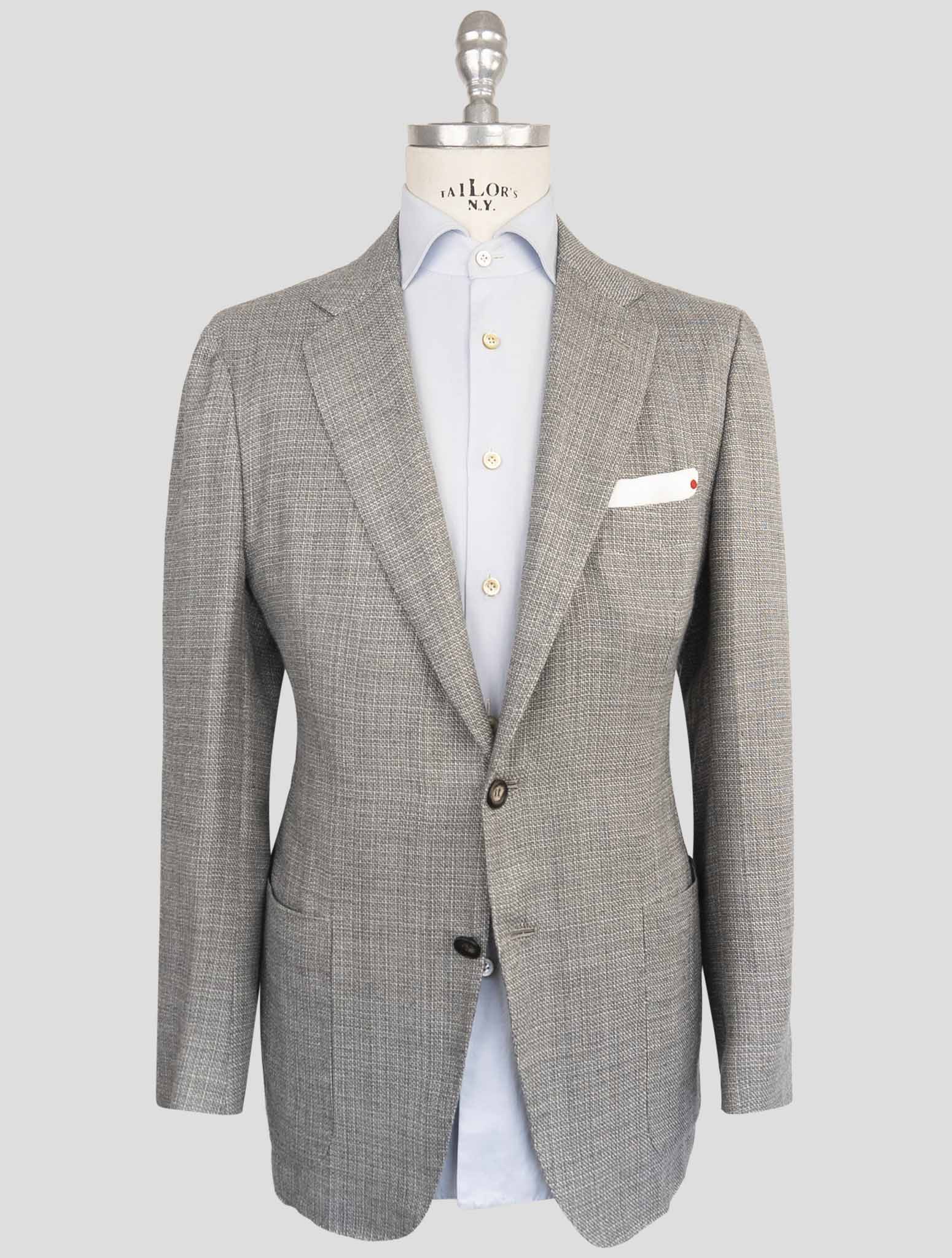 Серый кашемировый пиджак Kiton — 100% итальянская ручная работа