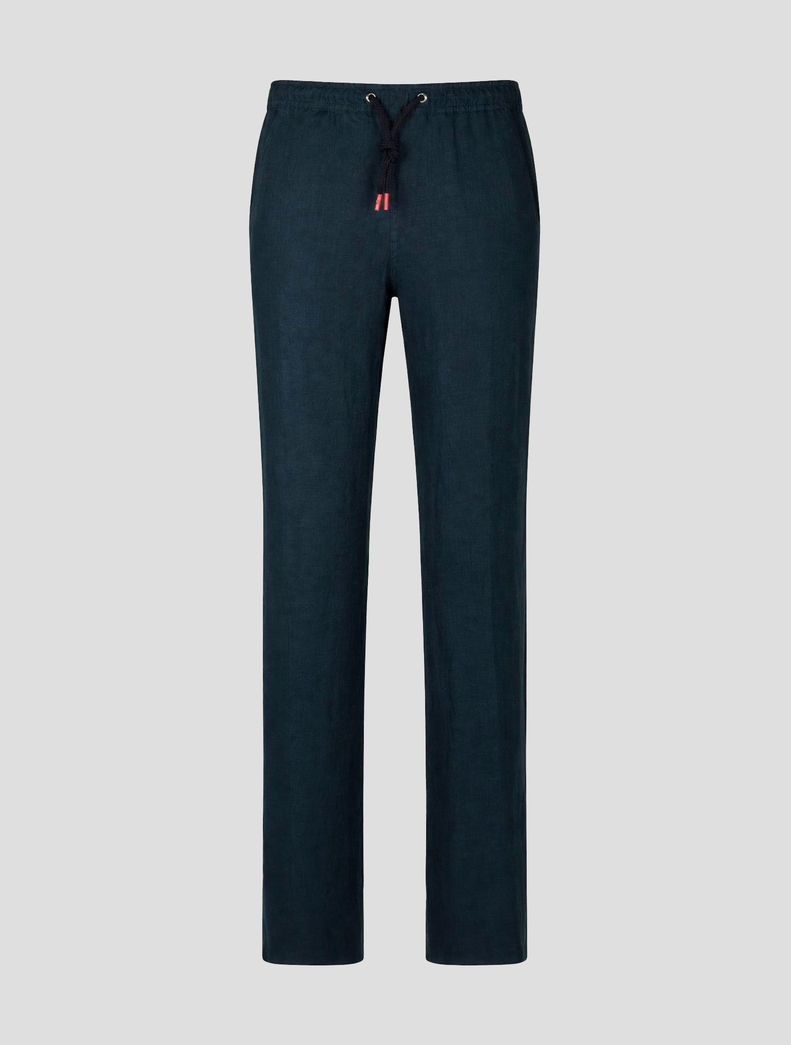 Kiton Синие льняные брюки