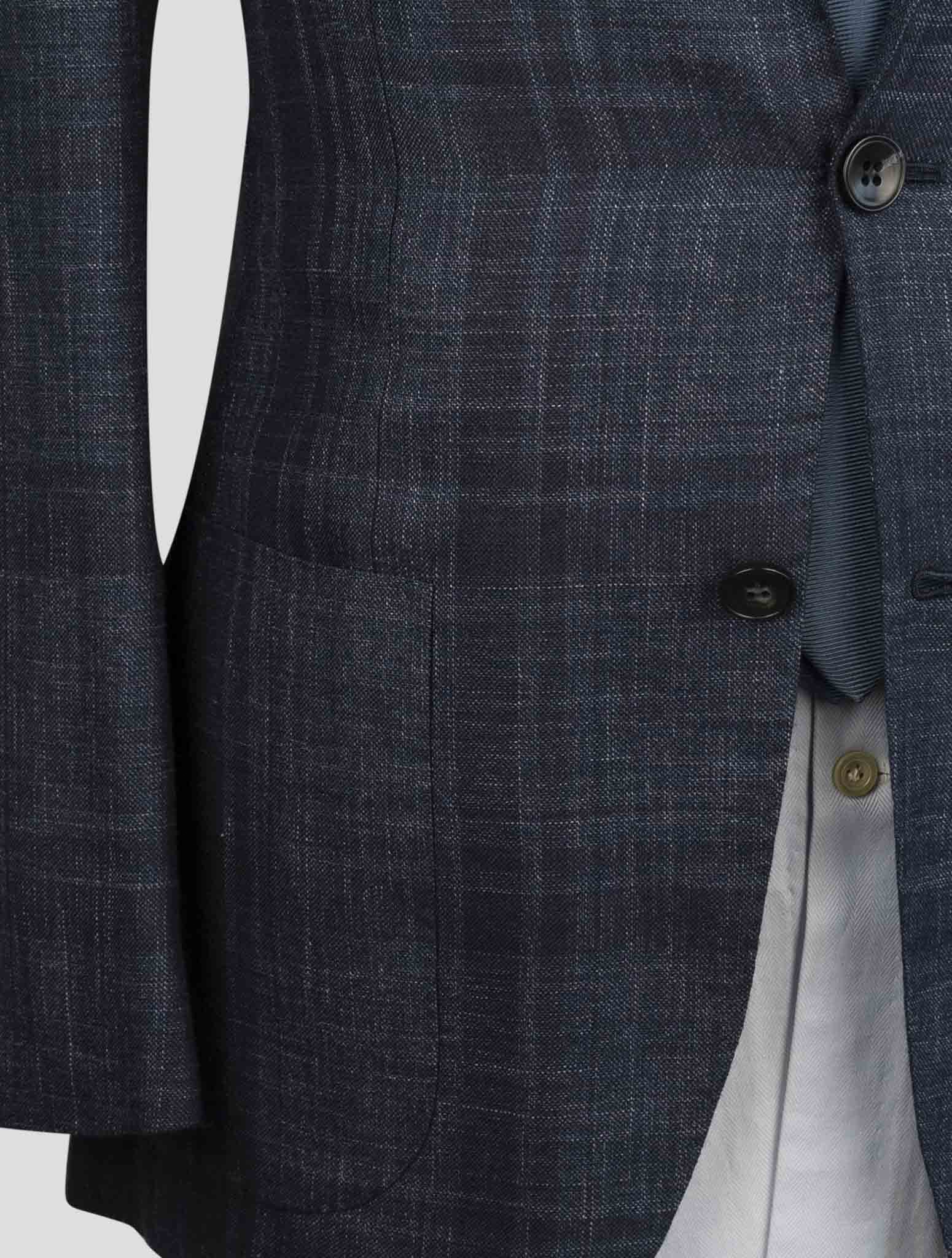 Блейзер Kiton Cashmere Silk Linen Синий - Итальянское спортивное пальто
