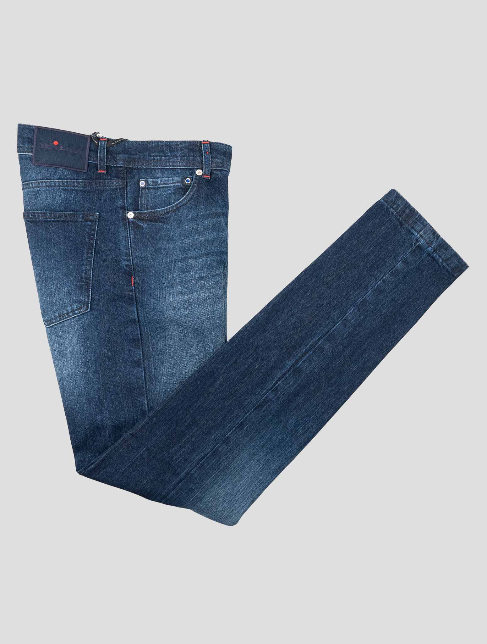 Синие хлопковые джинсы Kiton Ea