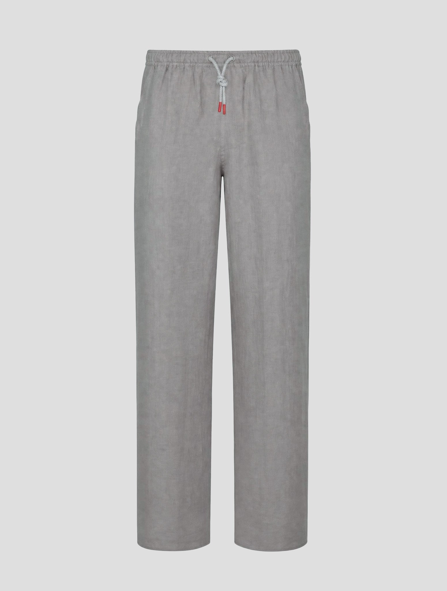 Kiton Серые льняные брюки